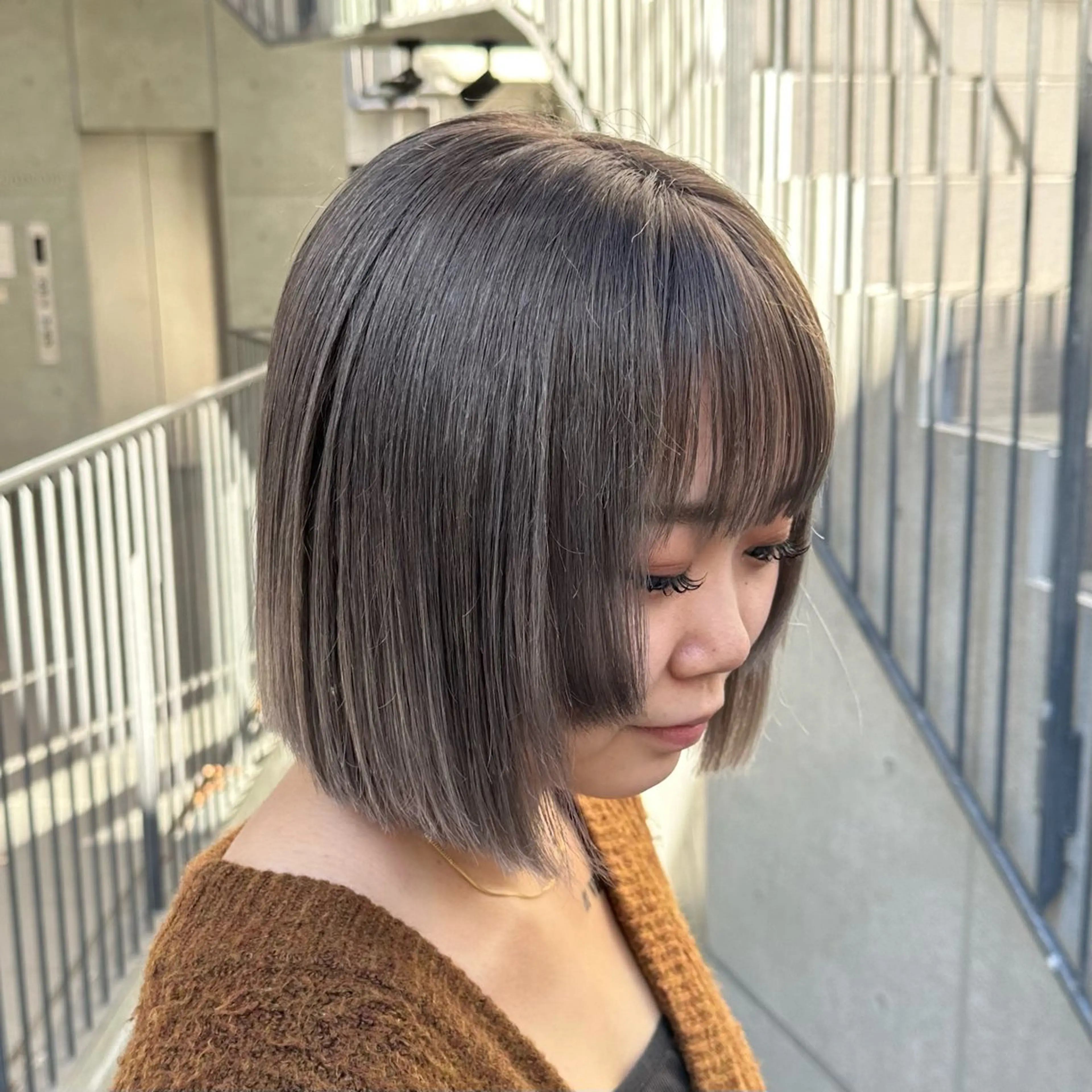 ミディアム ワンレンボブ ボブ ROBBY所属・土戸　空 /似合わせカットのヘアスタイル