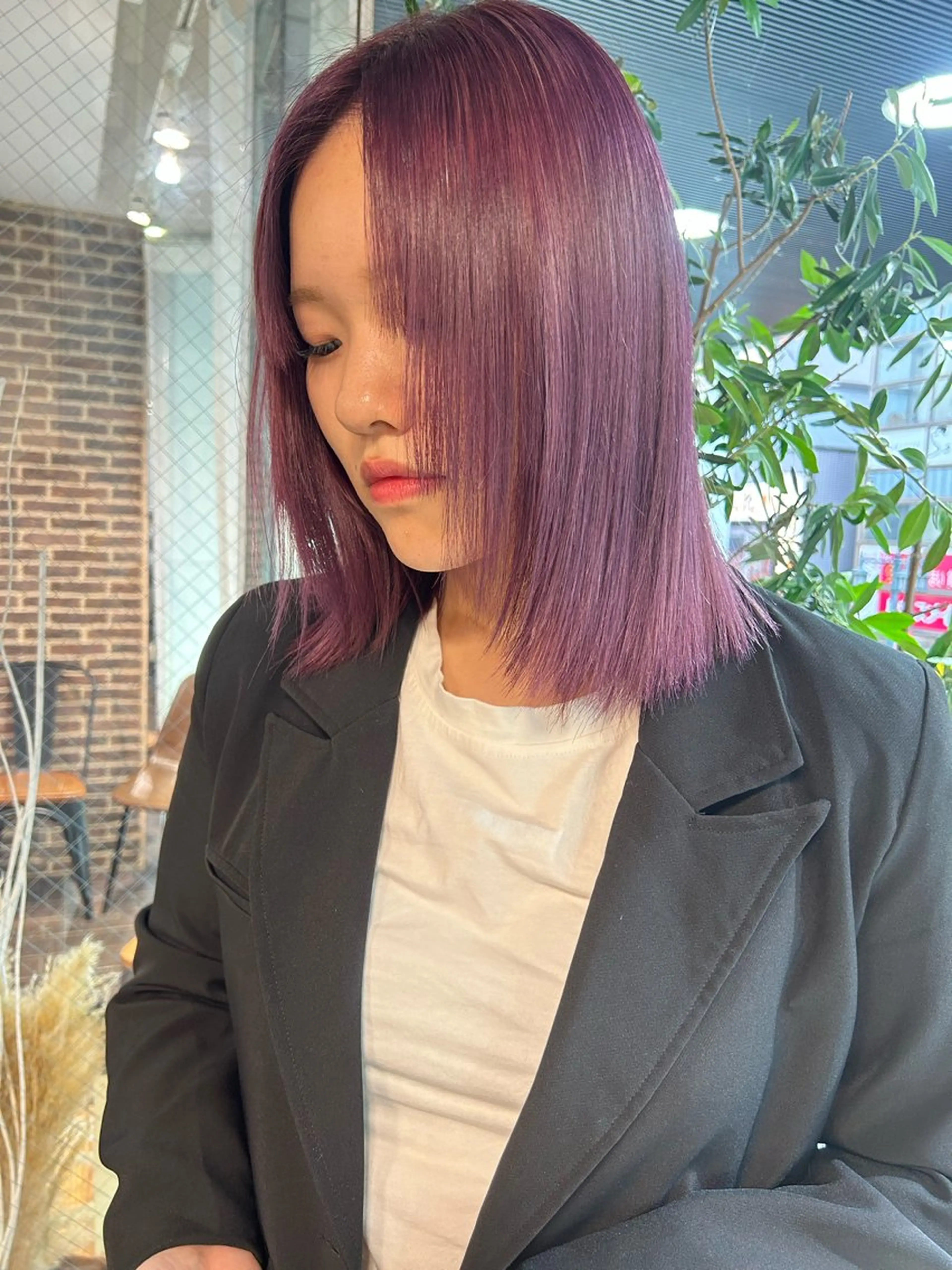 ミディアム 韓国風カラー 学生 髪質改善 韓国風ヘア トリートメント メンズスタイル Hitomi🐶のヘアスタイル