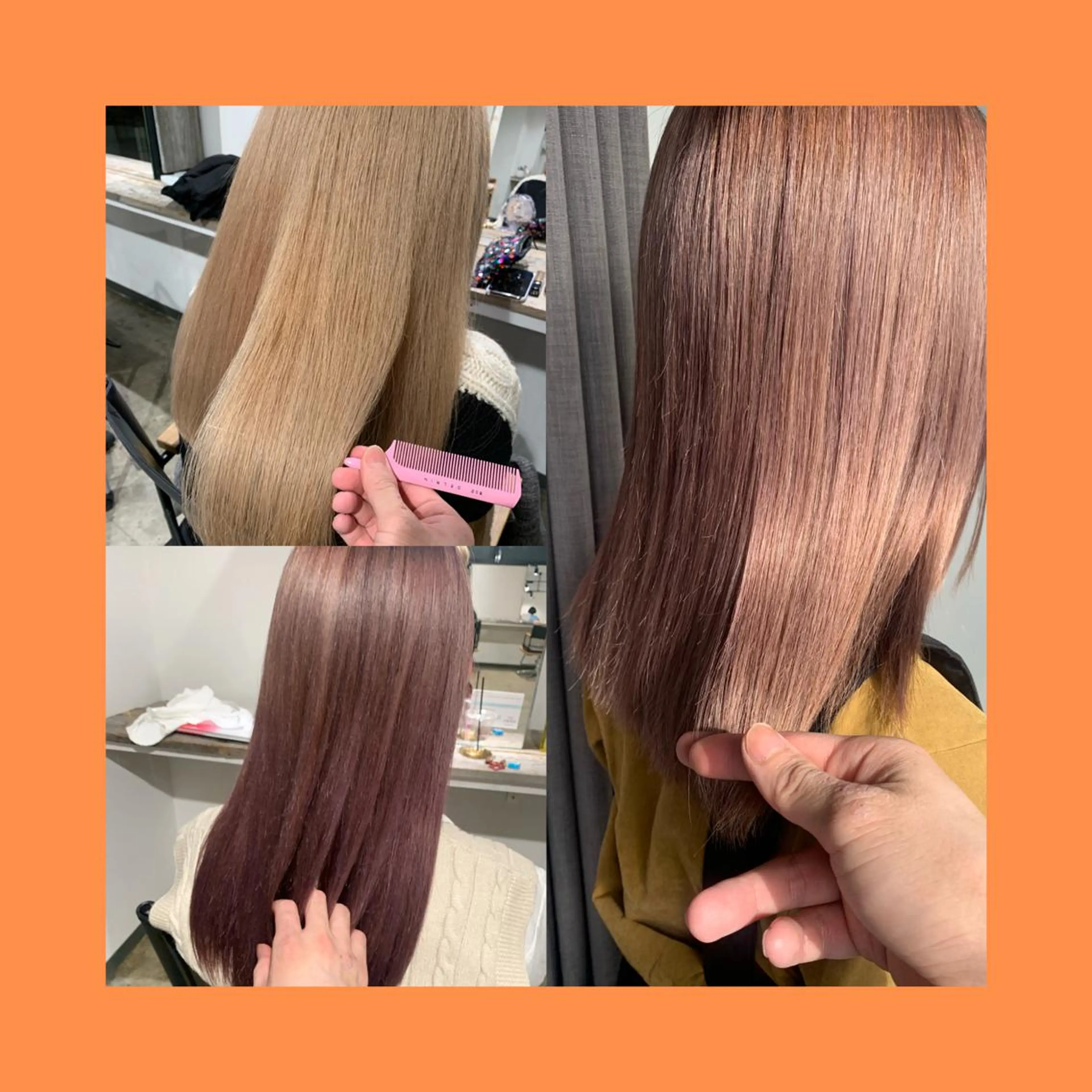 セミロング カラー ヘアカラー トリートメント ヘアセット ✨艶ブリーチカラー ✨四ノ宮裕己のヘアスタイル