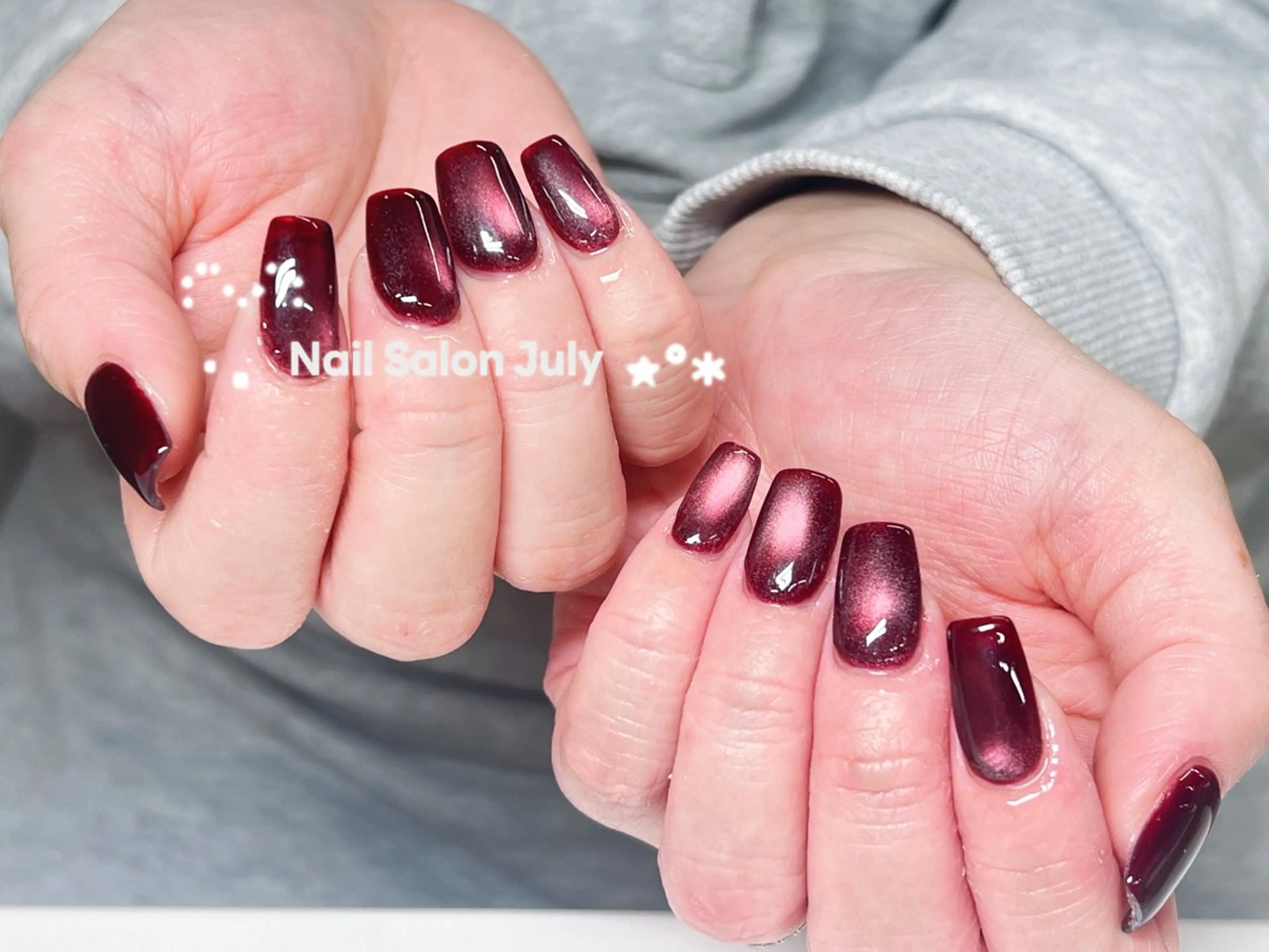 ネイル アートネイル オーロラネイル ジェルネイル ガーリー キラキラネイル ハンドネイル July モモのネイルデザイン