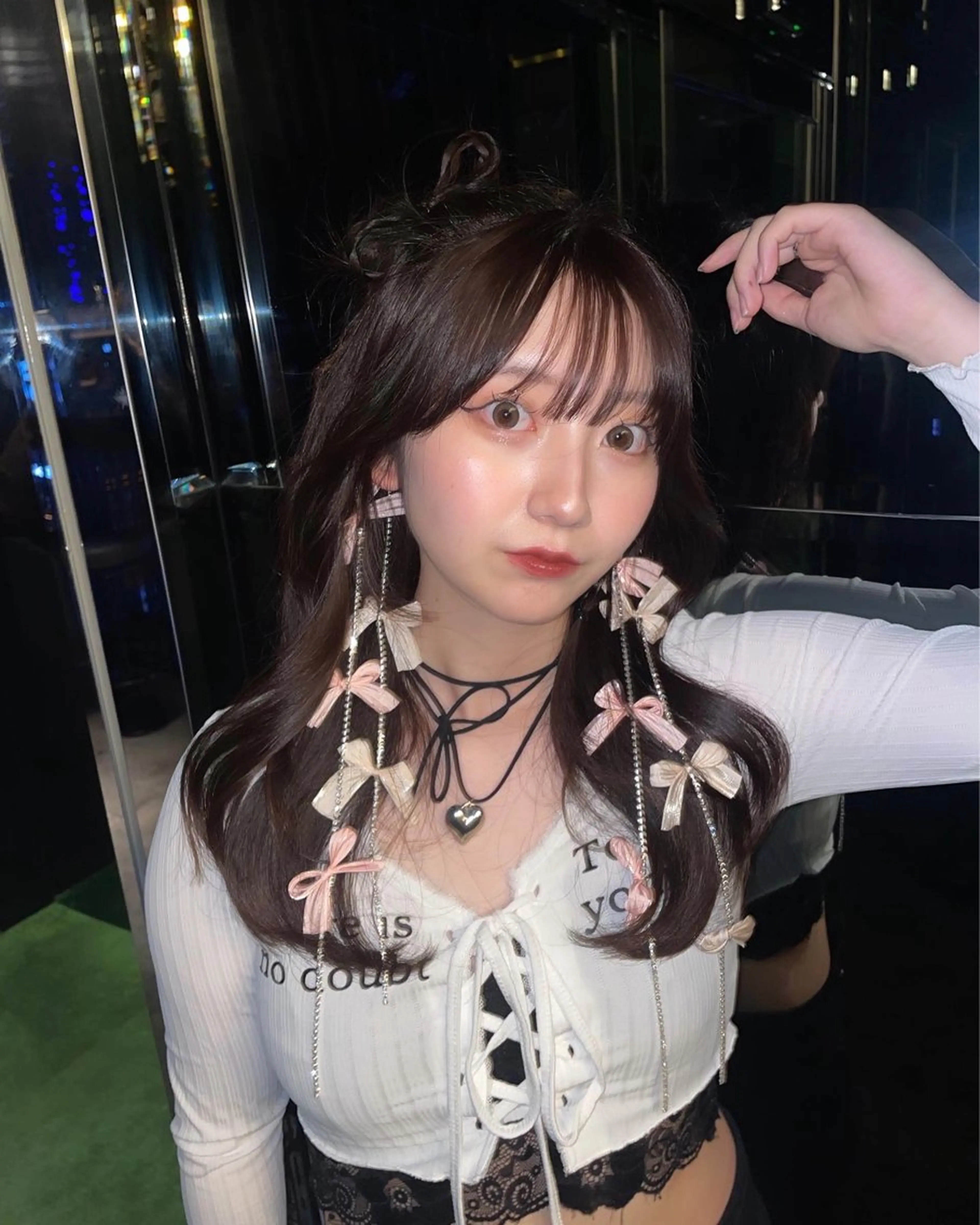 セミロング カラー ヘアアレンジ 韓国ヘア/レイヤー Londエレンのヘアスタイル