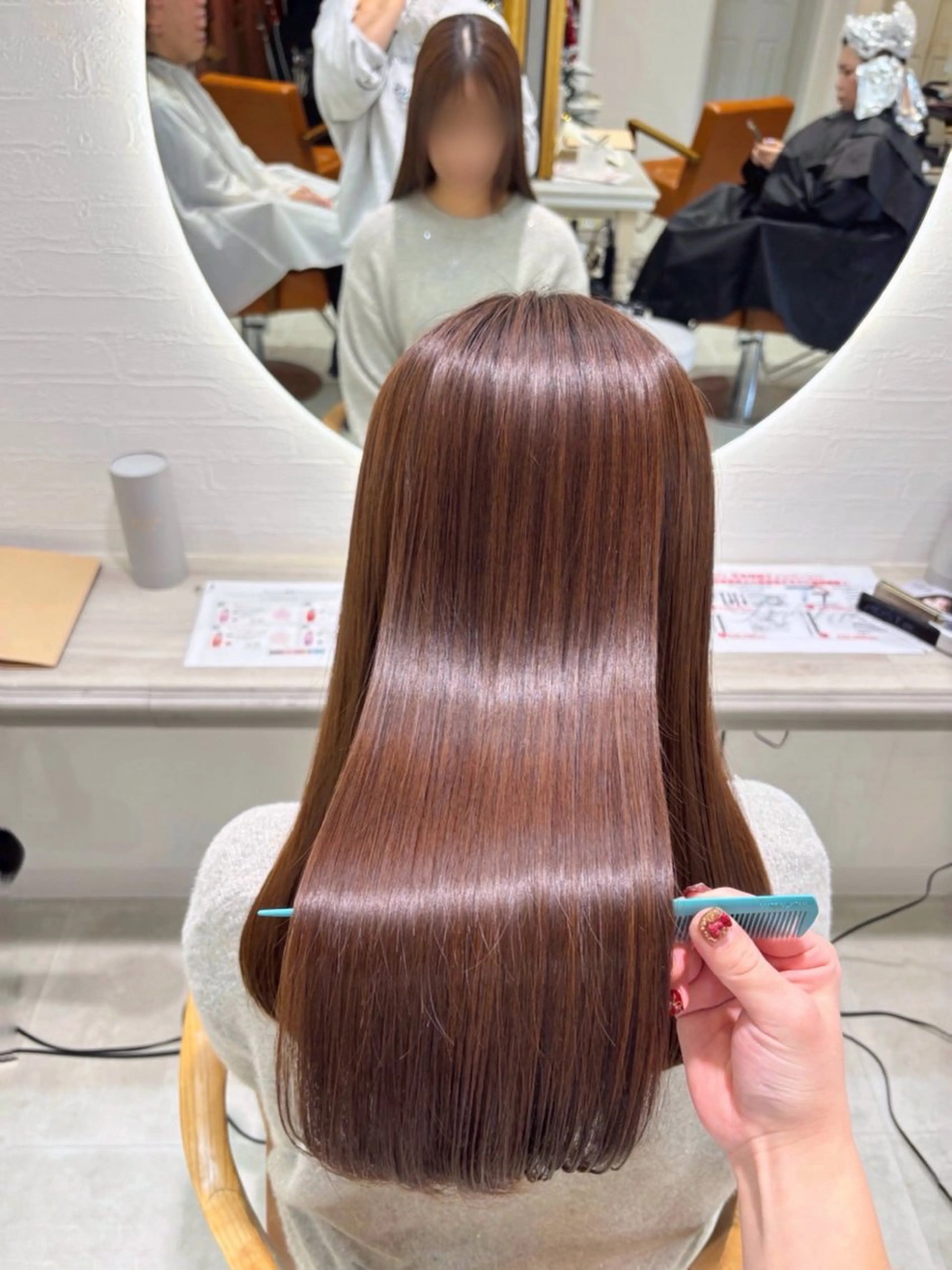 セミロング カラー ヘアアレンジ カット 縮毛矯正 トリートメント 艶髪/髪質改善/ 松村きさらのヘアスタイル