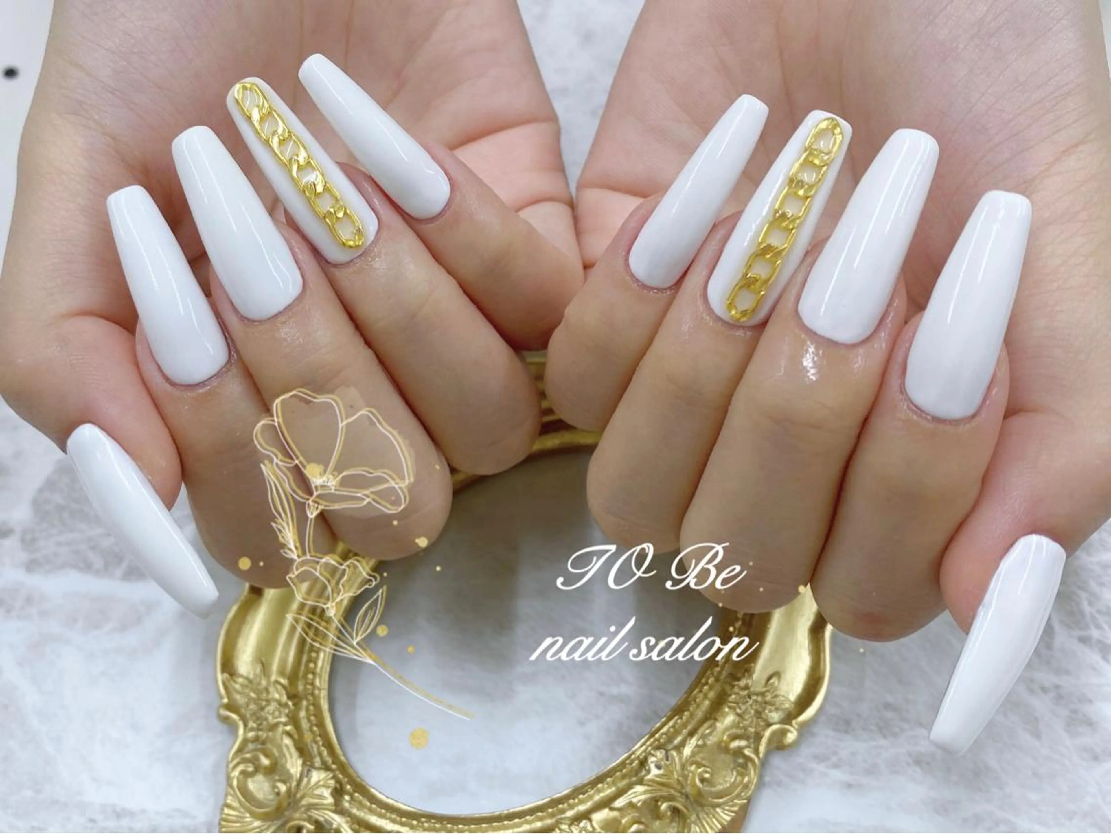 ロング ネイル ハンドネイル ハンドケア Nail Salon To Beのネイルデザイン