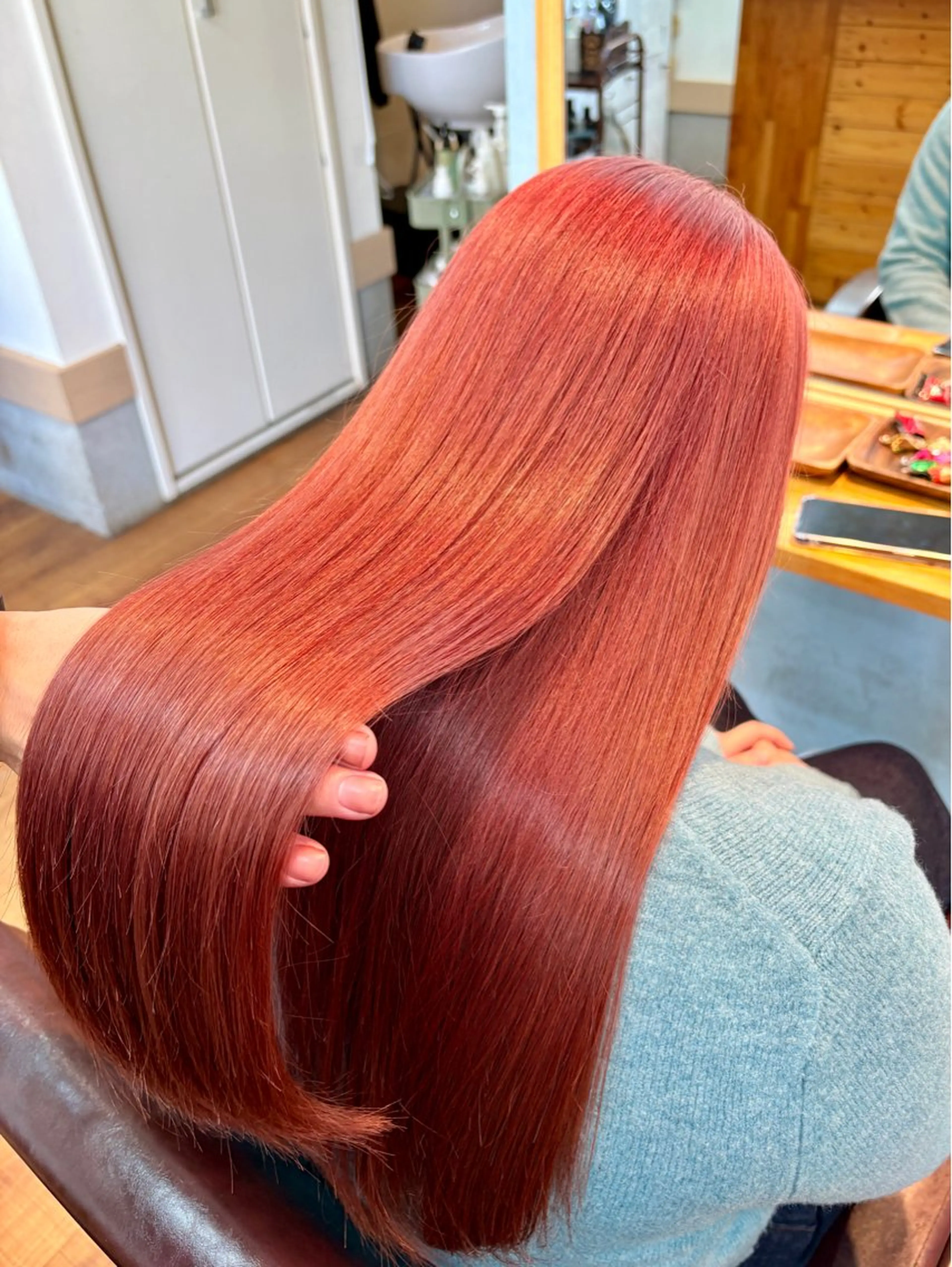 ロング カラー ヘアカラー トリートメント 髪質改善🌿‬/艶感 /髙木 優人のヘアスタイル