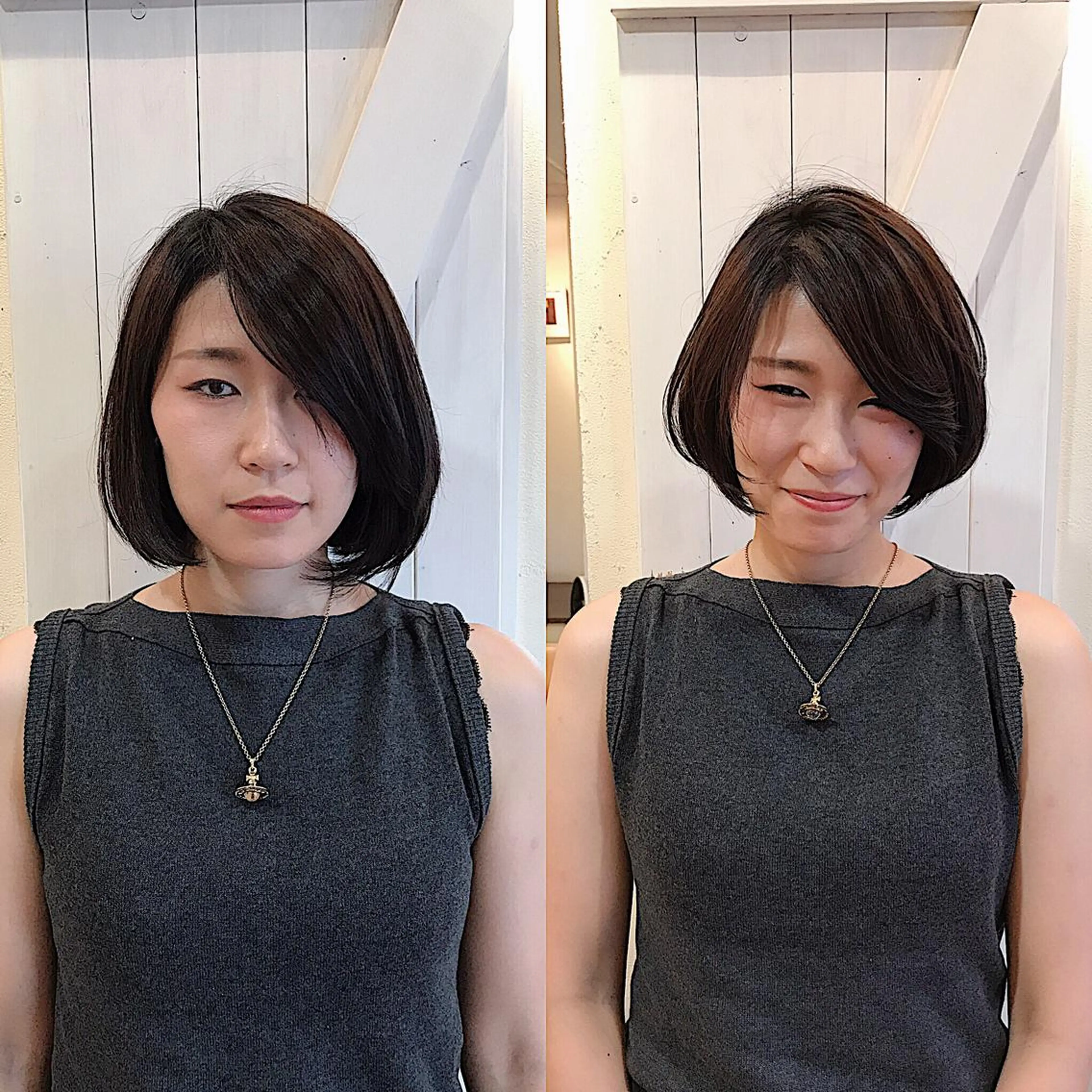 ショート 小顔カット Lond enikaのヘアスタイル