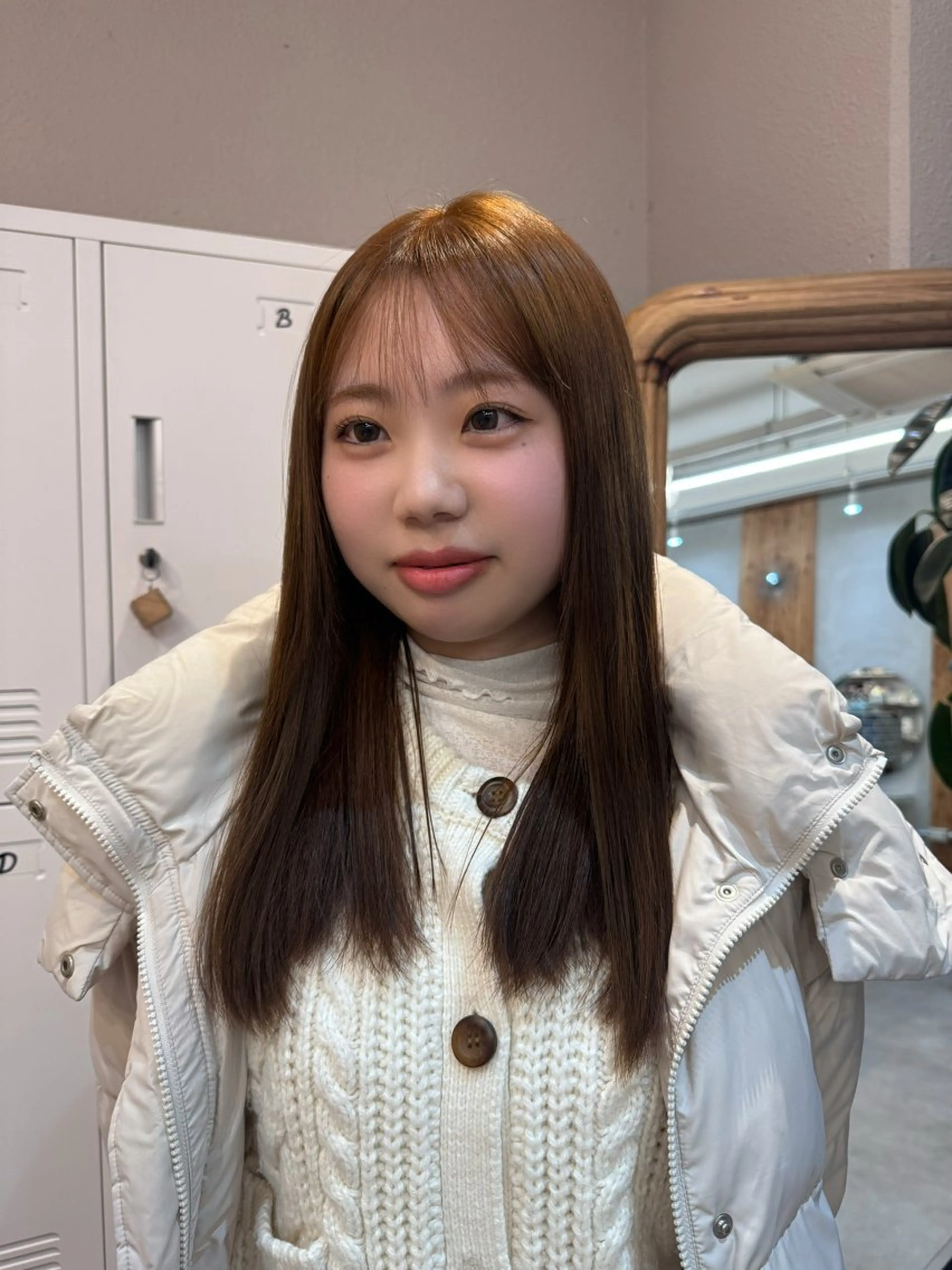 ロング カラー ハイトーン縮毛/暖色 なーな🎀🤍のヘアスタイル