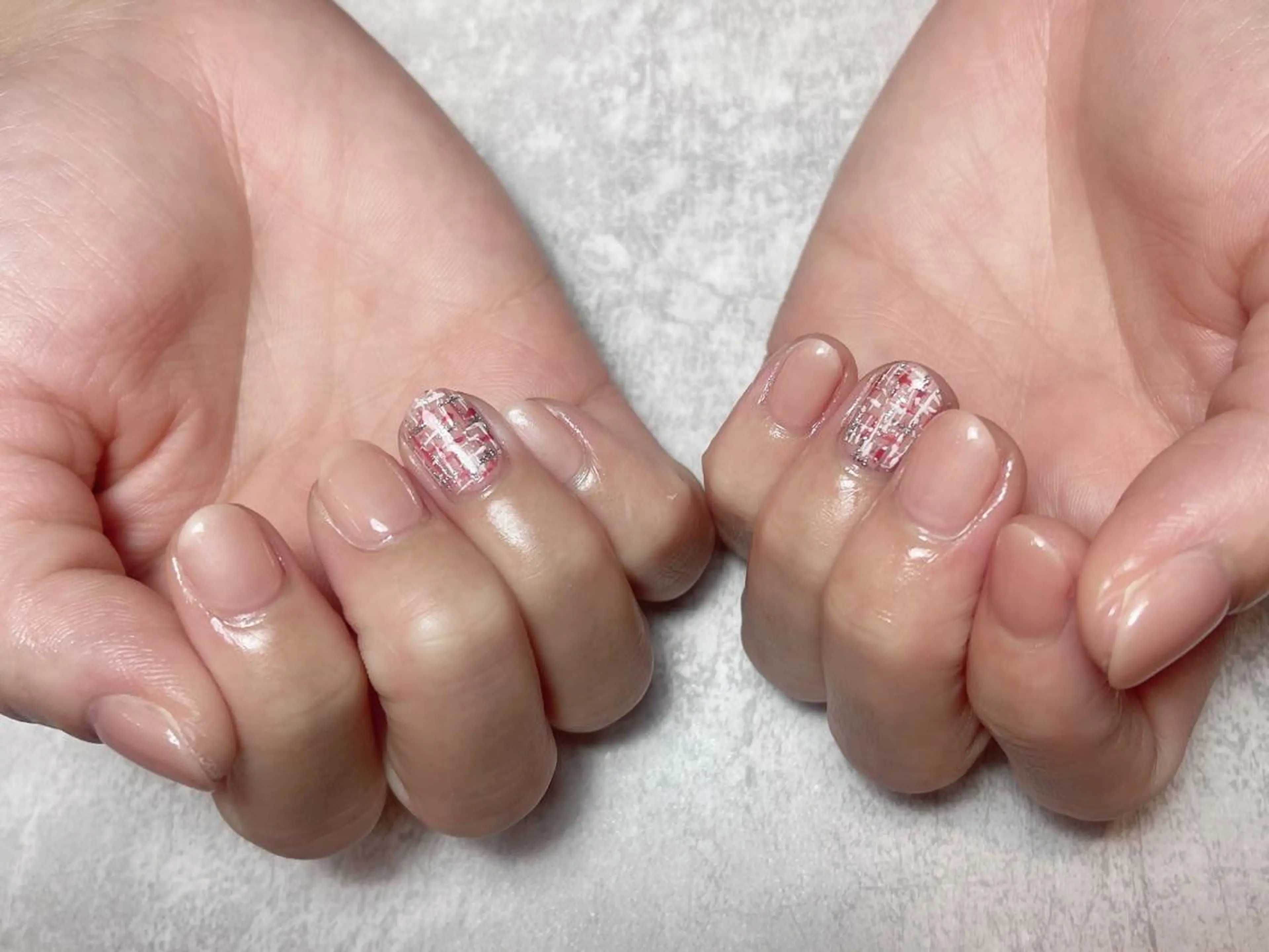 ネイル アートネイル ツイードネイル irono .のネイルデザイン