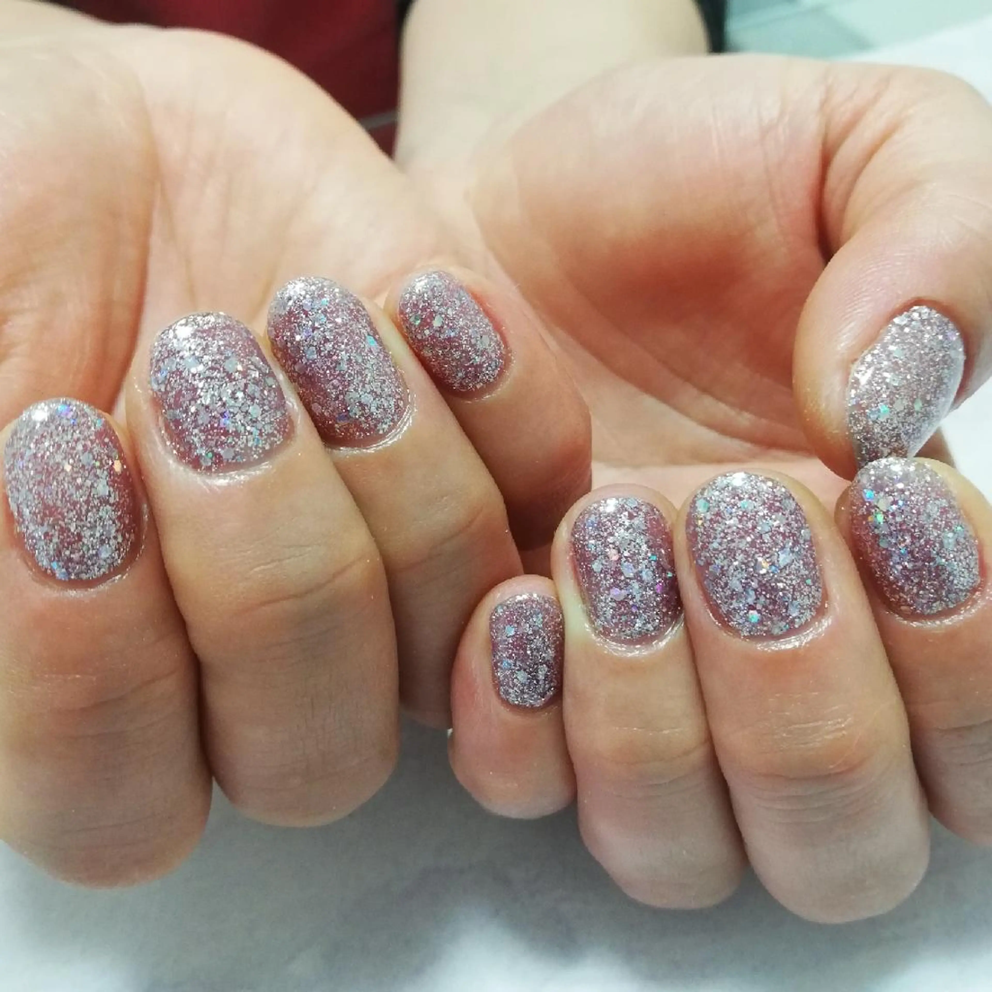 ネイル ラメ(グリッター) なが さきのネイルデザイン