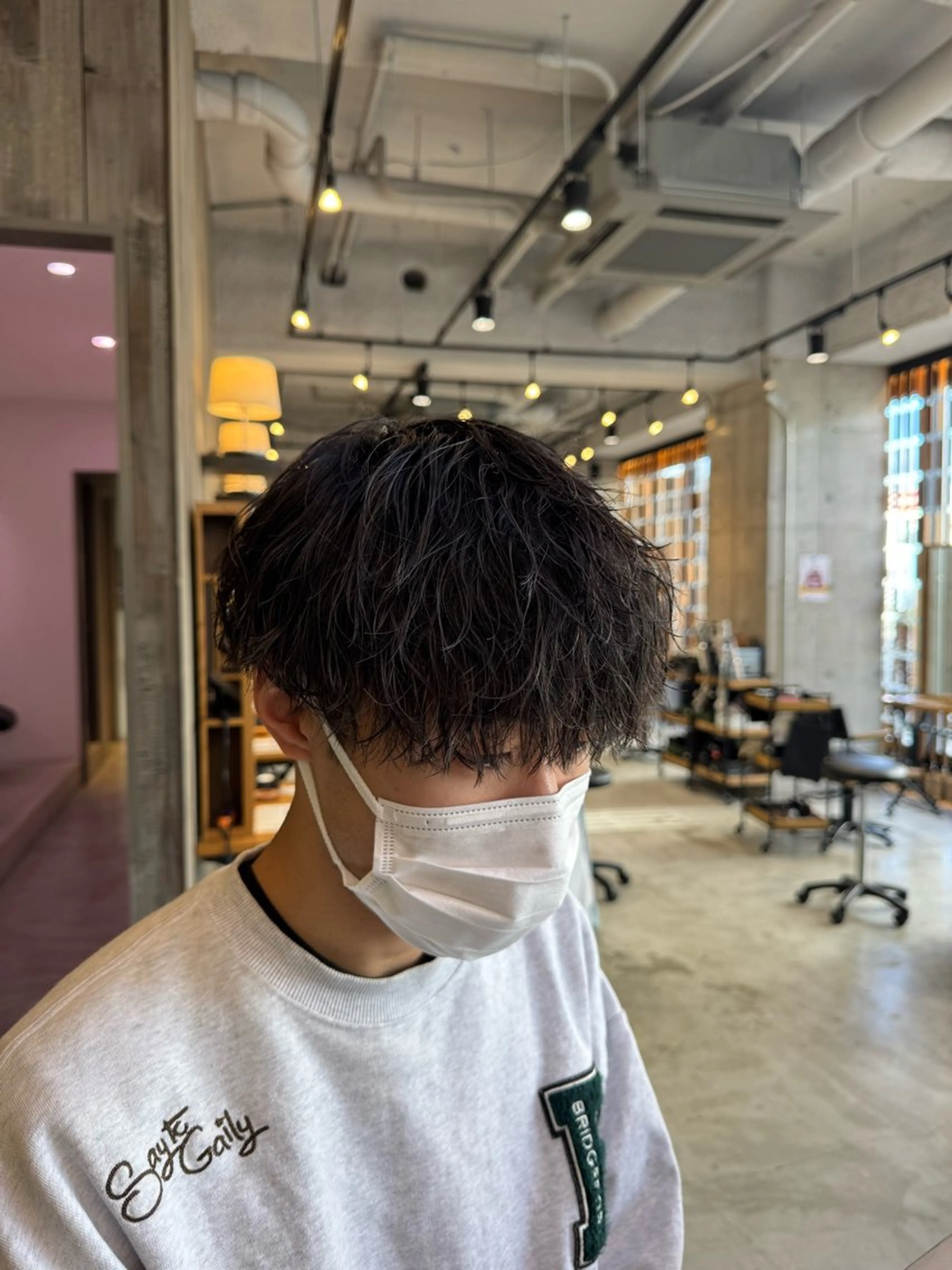 メンズ カット パーマ 透明感カラー/ 艶カラー/将生のヘアスタイル