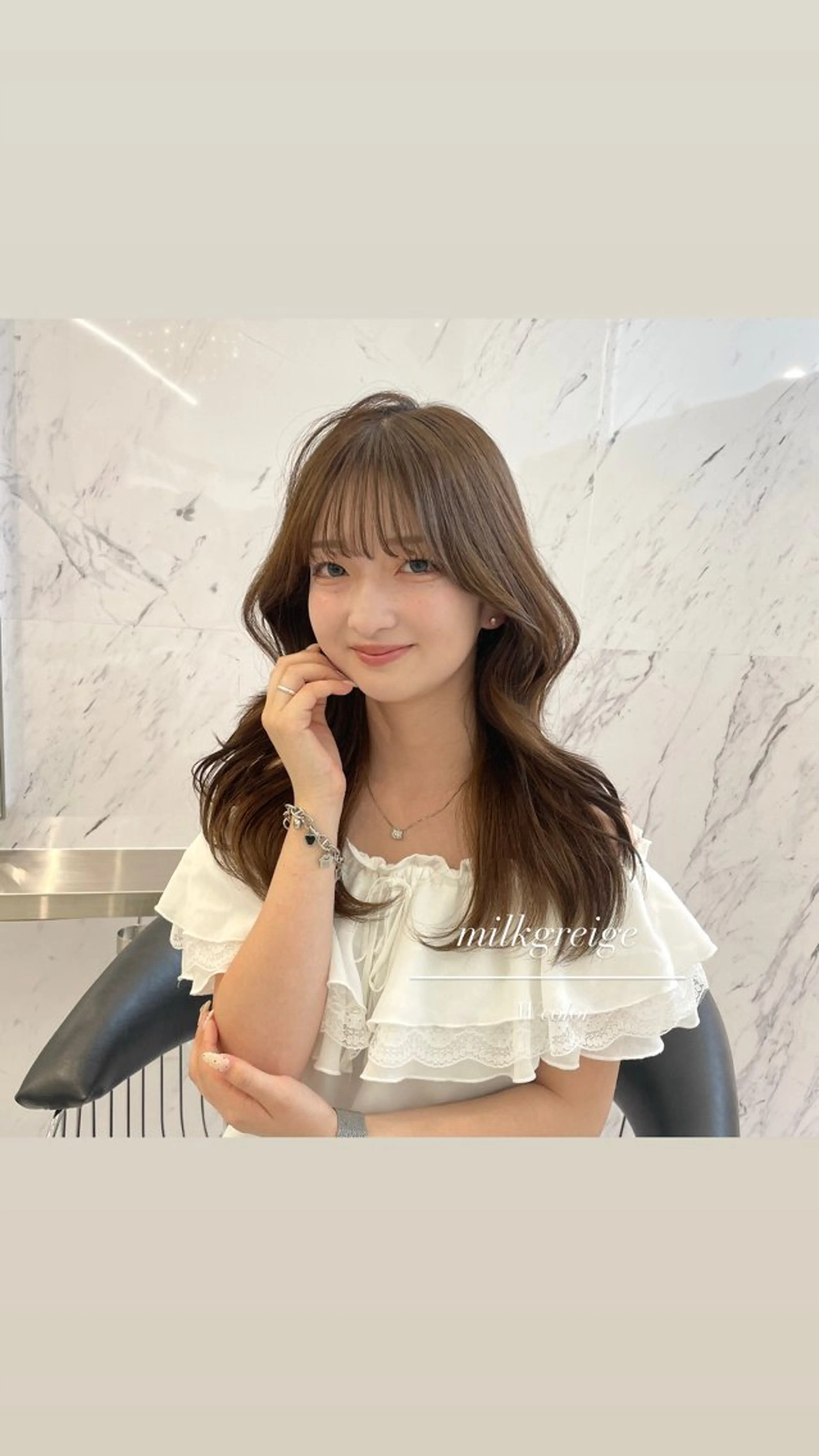 カラー ParveMix 🩶🫧入江 香名のヘアスタイル