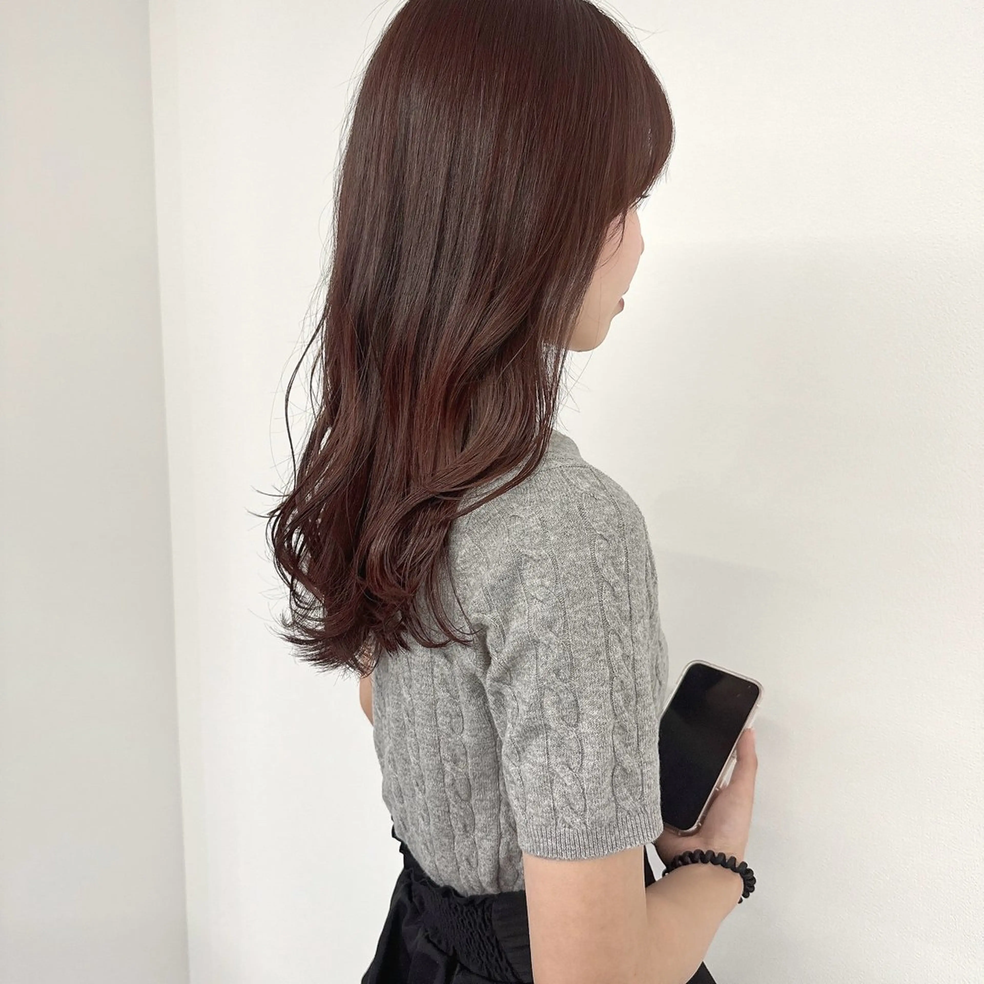 カラー ブラウンカラー カシス カラーモデル募集/ 森本明花のヘアスタイル