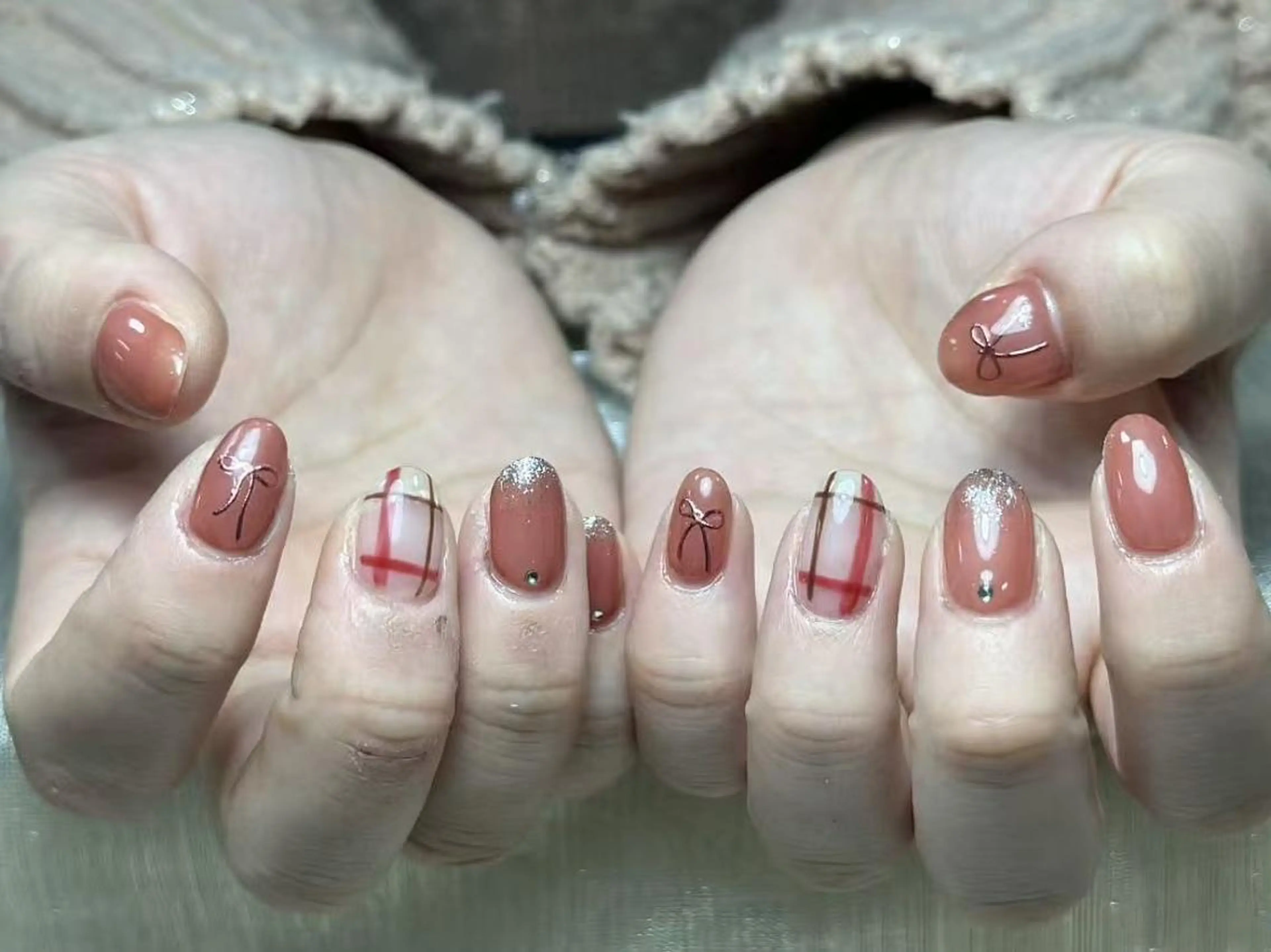 ネイル チークネイル 長さ出し フレンチネイル グラデーション マグネットネイル ハンドネイル ハンドケア シン カのネイルデザイン