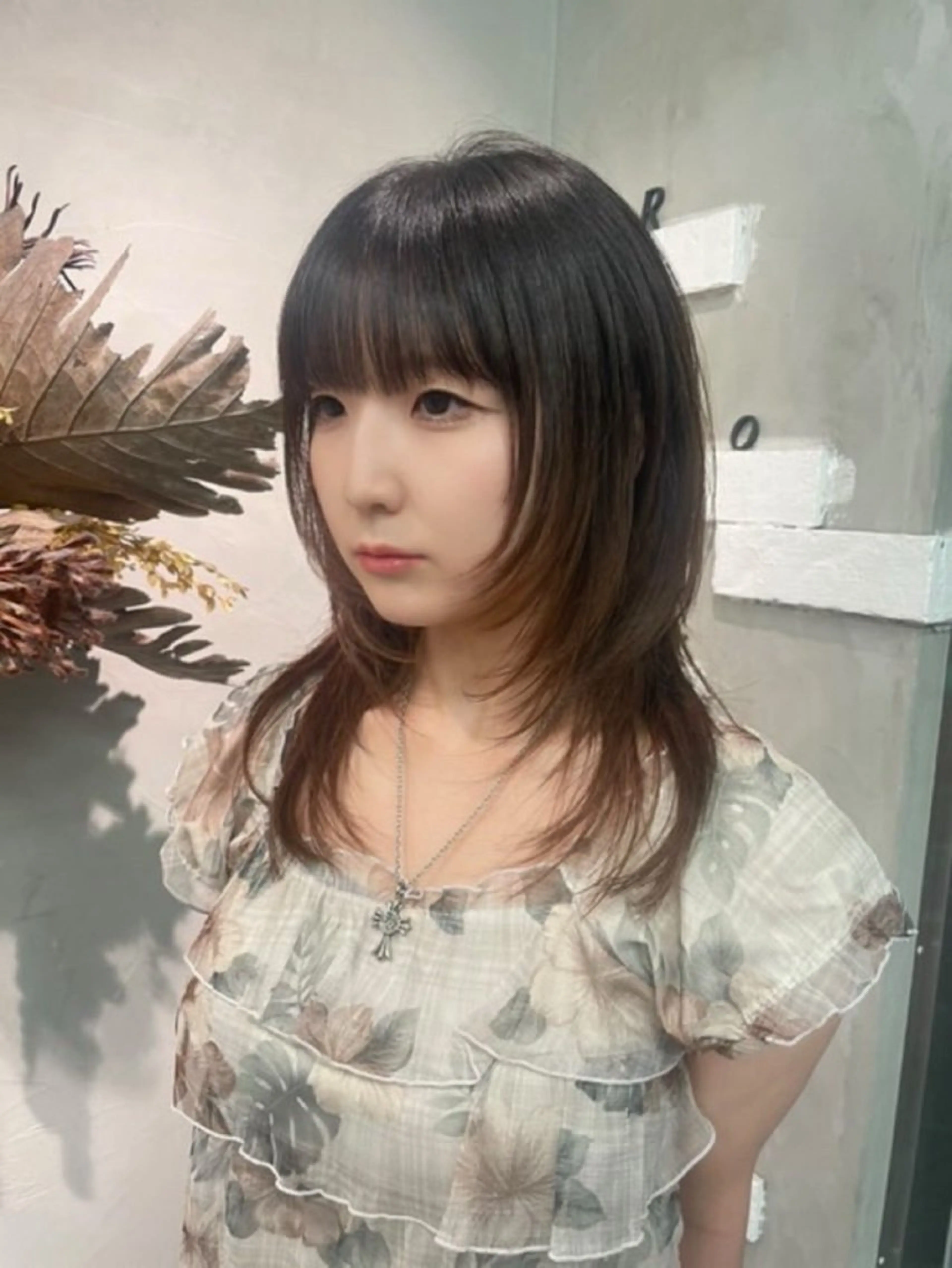 ロング レイヤーカット ロング 長野 温佳のヘアスタイル