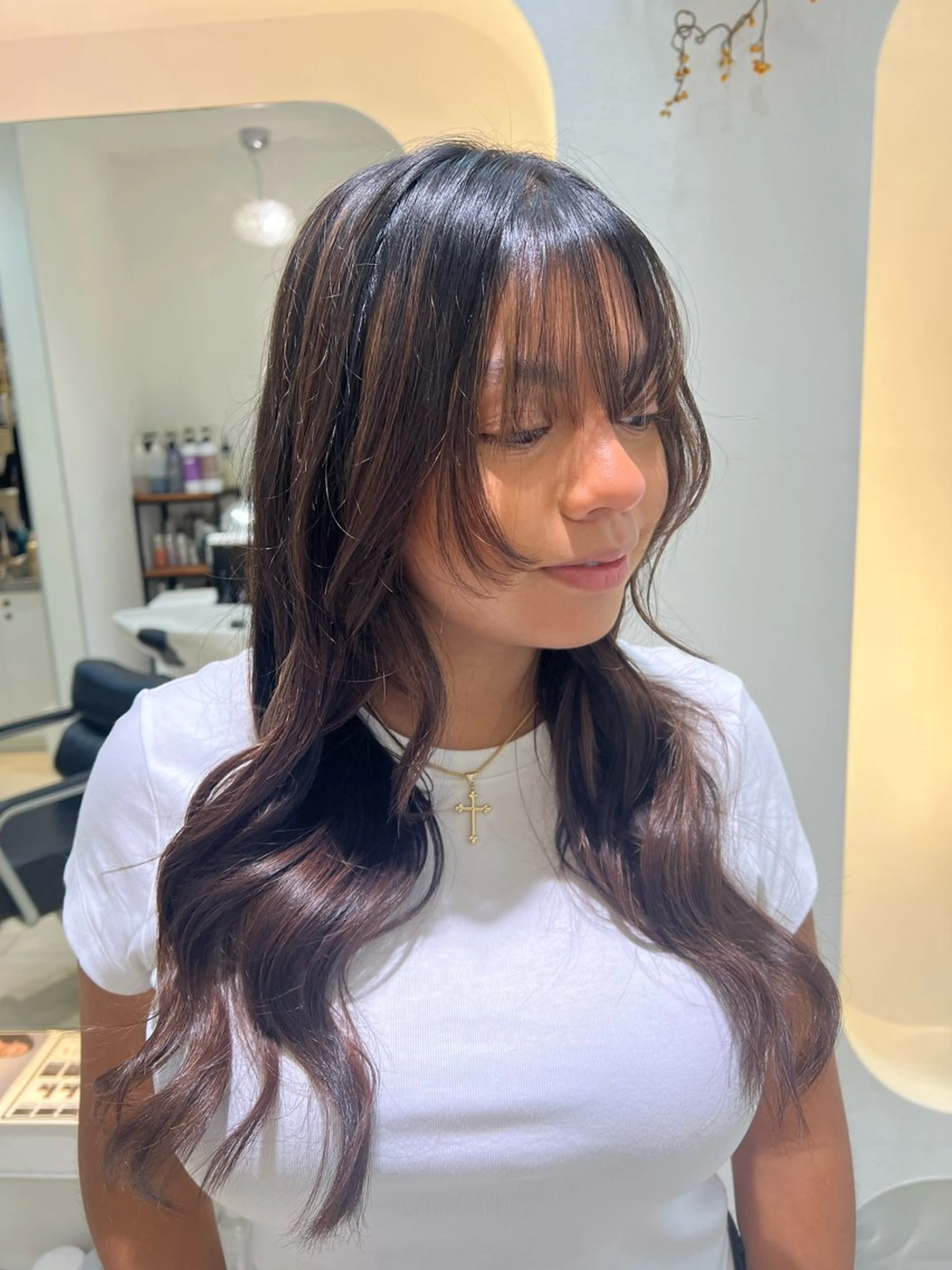 ミディアム カラー カット ヘアカラー トリートメント 堀井 凌平のヘアスタイル