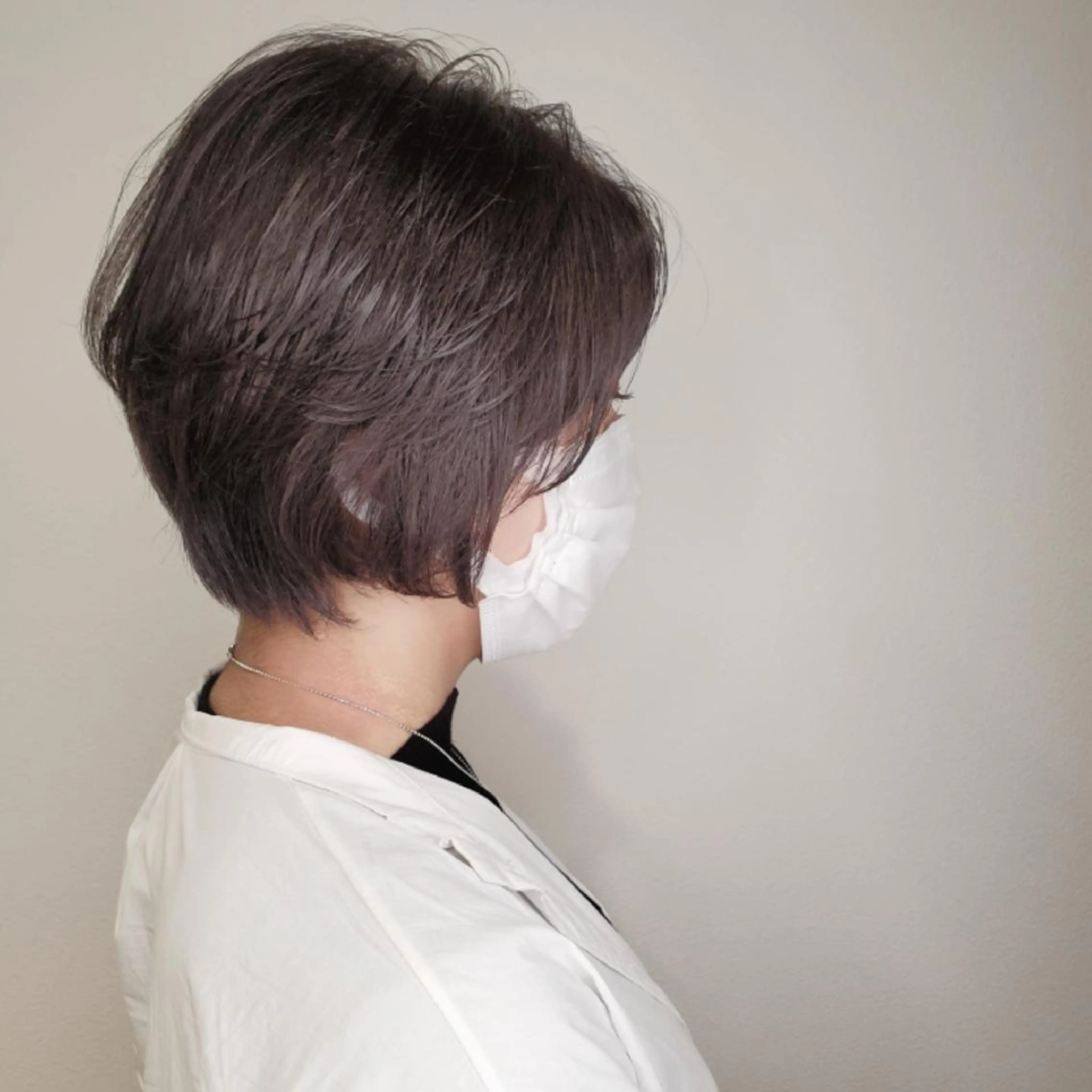 ショート カラー 丸みショート ショートヘア カット ヘアカラー トリートメント レイヤーカット/ ウルフカット/大橋 のヘアスタイル