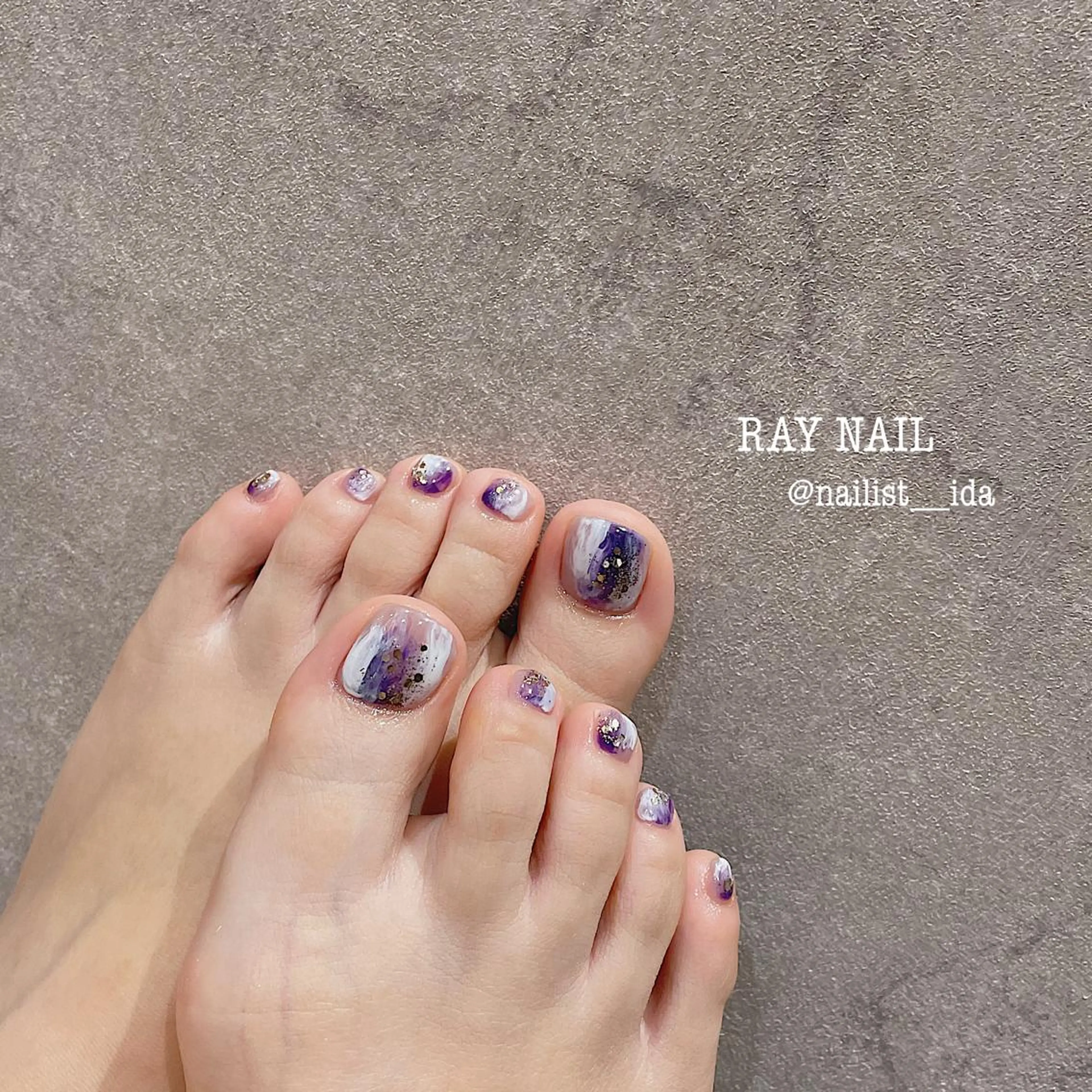 ネイル フットネイル ニュアンスネイル フットネイル Arowa 伊田のネイルデザイン