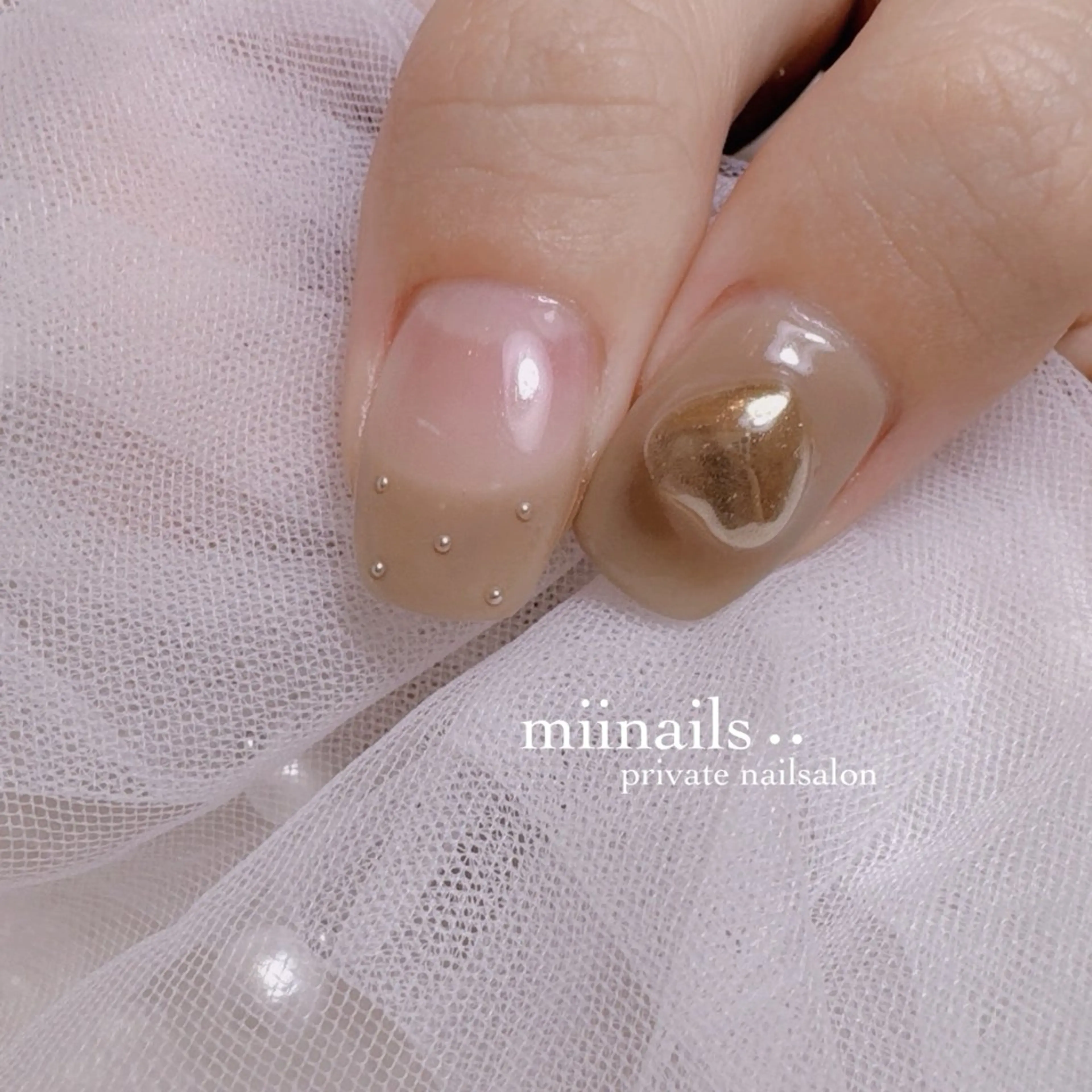 ネイル キラキラネイル 韓国ネイル ワンホンネイル ハンドネイル nailsalon miinailsのネイルデザイン