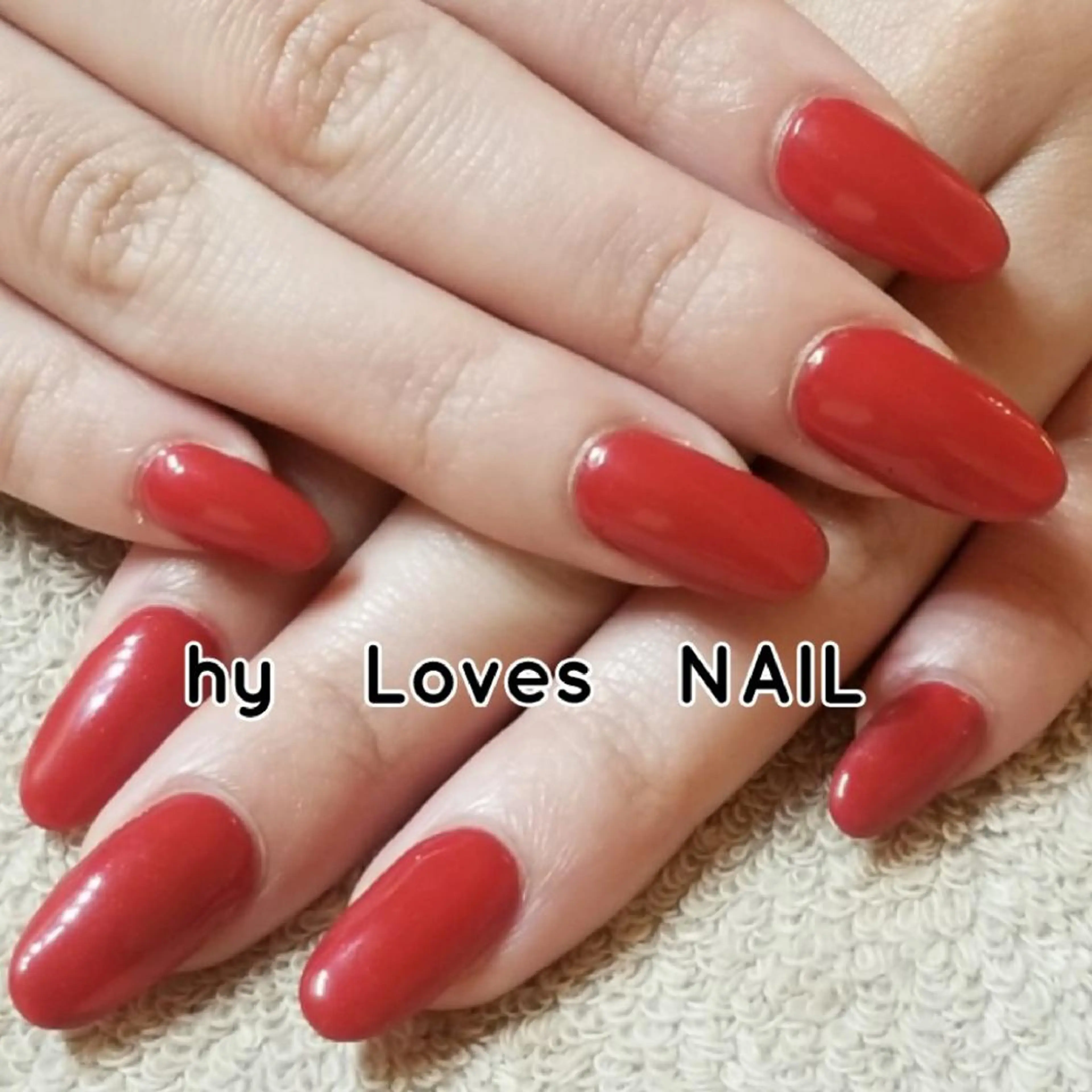 ネイル 赤色 ハンドネイル よしだ ひろきのネイルデザイン