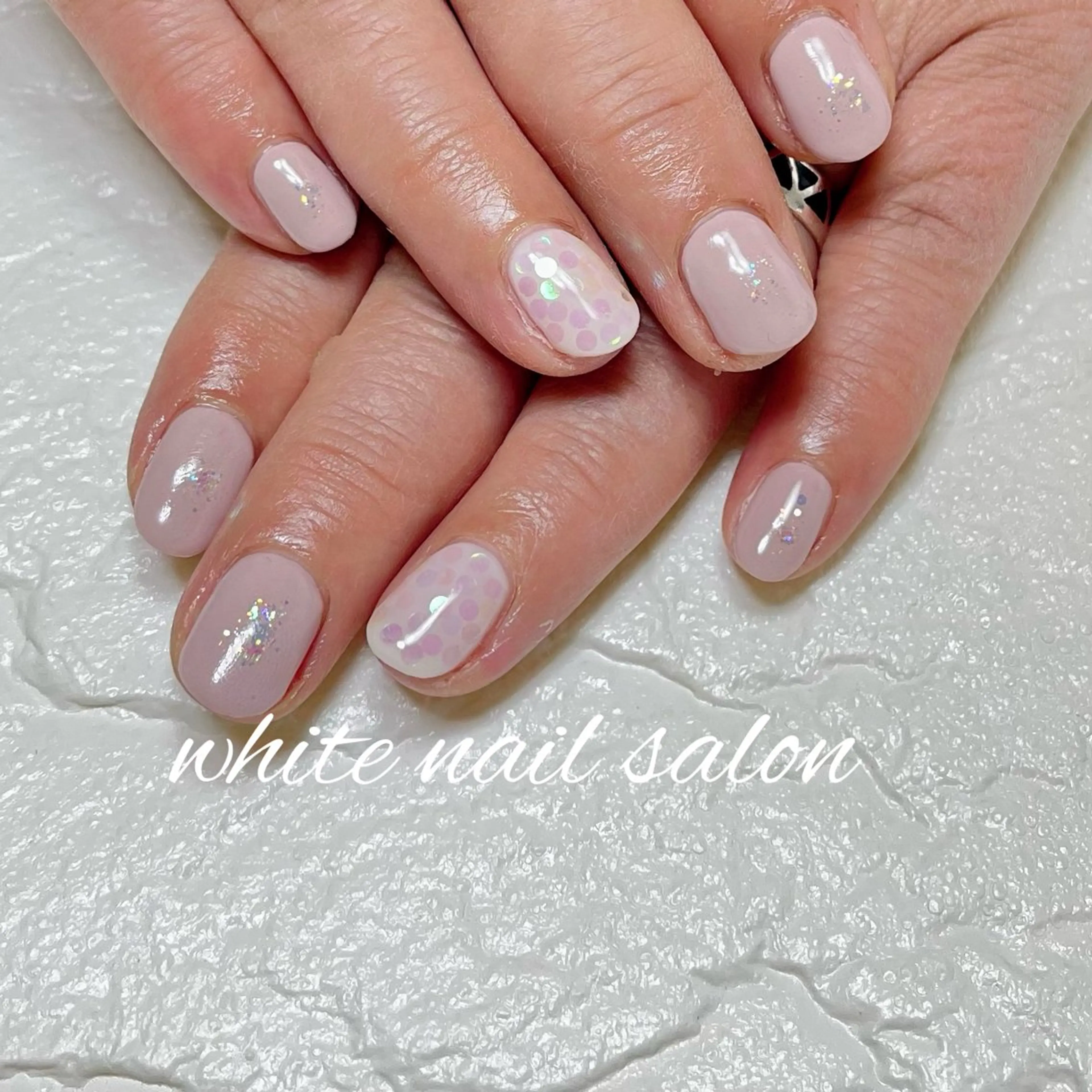 ネイル ラメ(グリッター) ハンドネイル white nail salonのネイルデザイン