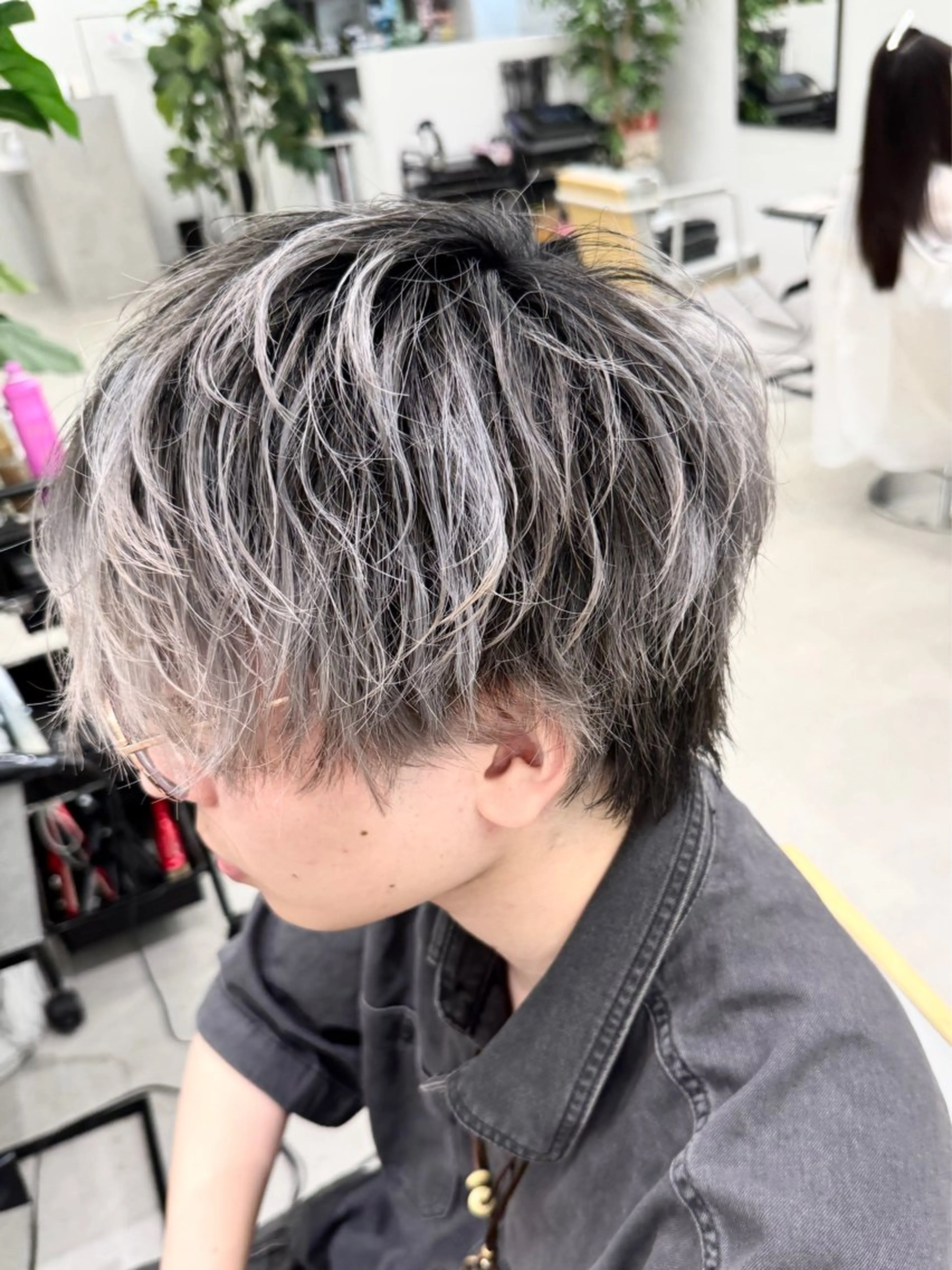 ミディアム カラー メンズ カット ヘアカラー トリートメント Joule 大分メンズのヘアスタイル