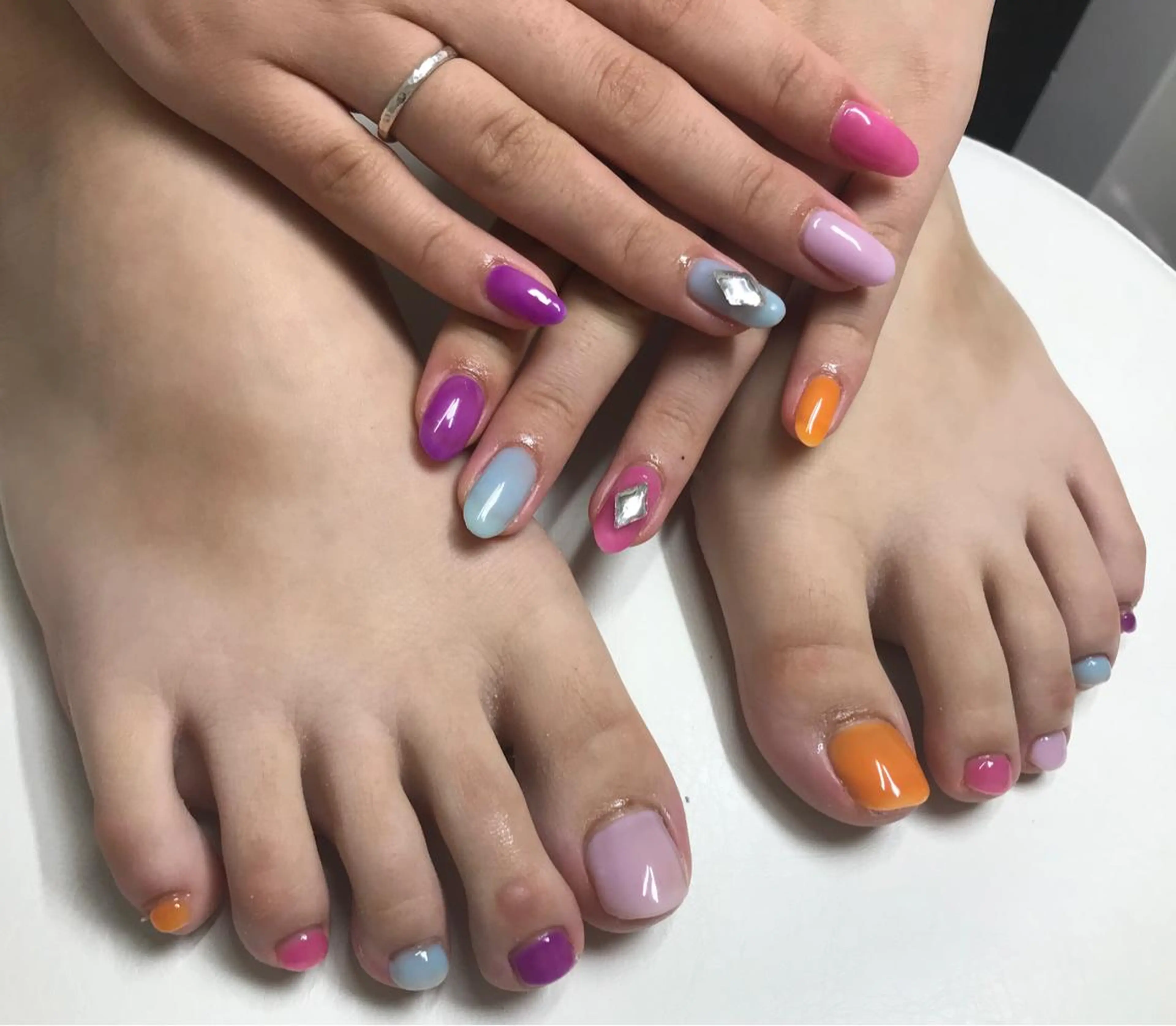 ネイル ハンドネイル Mana‪ ‪·͜· ❤︎‬のネイルデザイン