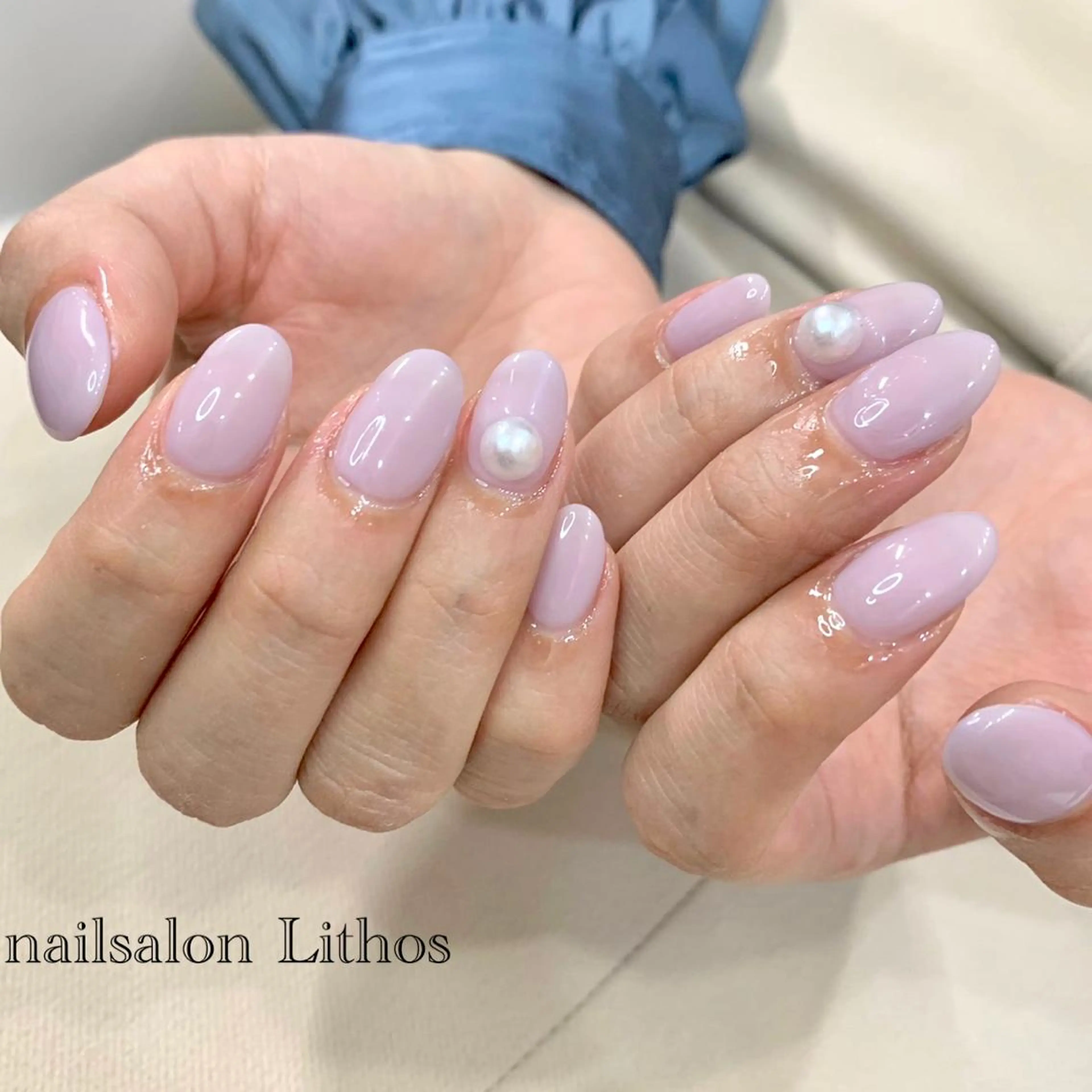 ネイル パステルネイル パープル 春ネイル ハンドネイル nailsalon Lithos所属・nailsalon Recontreのネイルデザイン