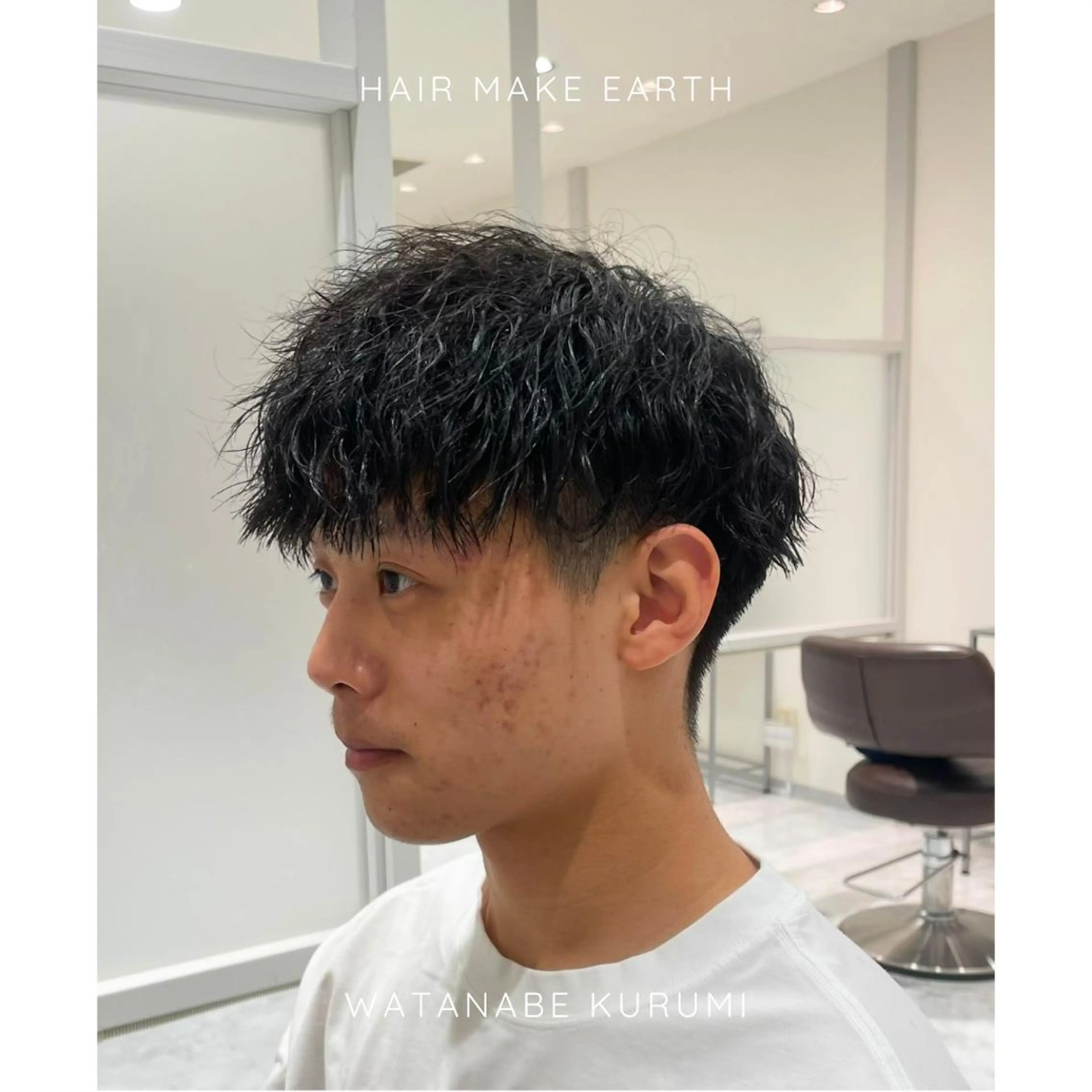 メンズカット＋ツイストスパイラルor波巻きパーマの写真