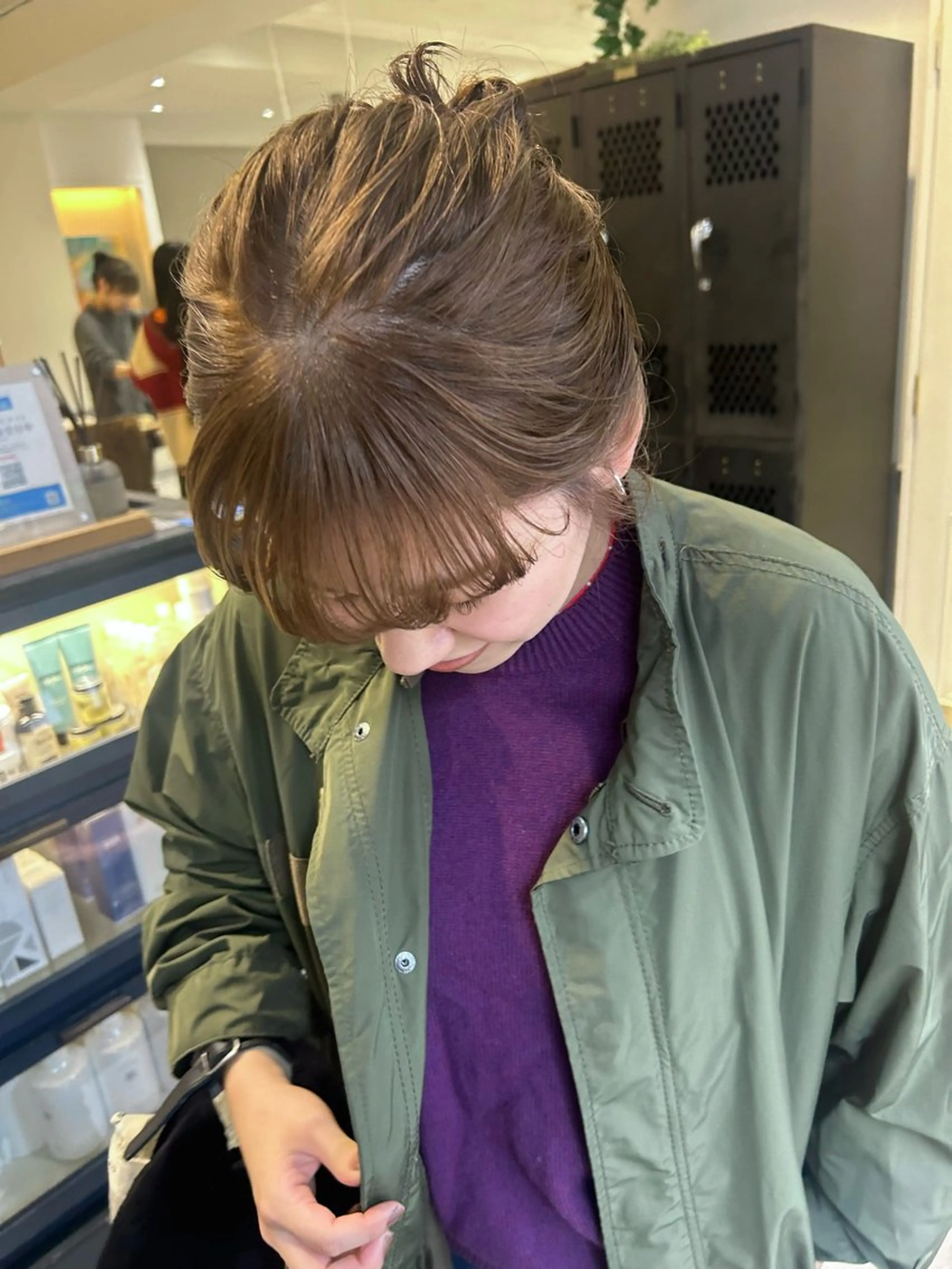 ミディアム ヘアカラー siki yuikaのヘアスタイル