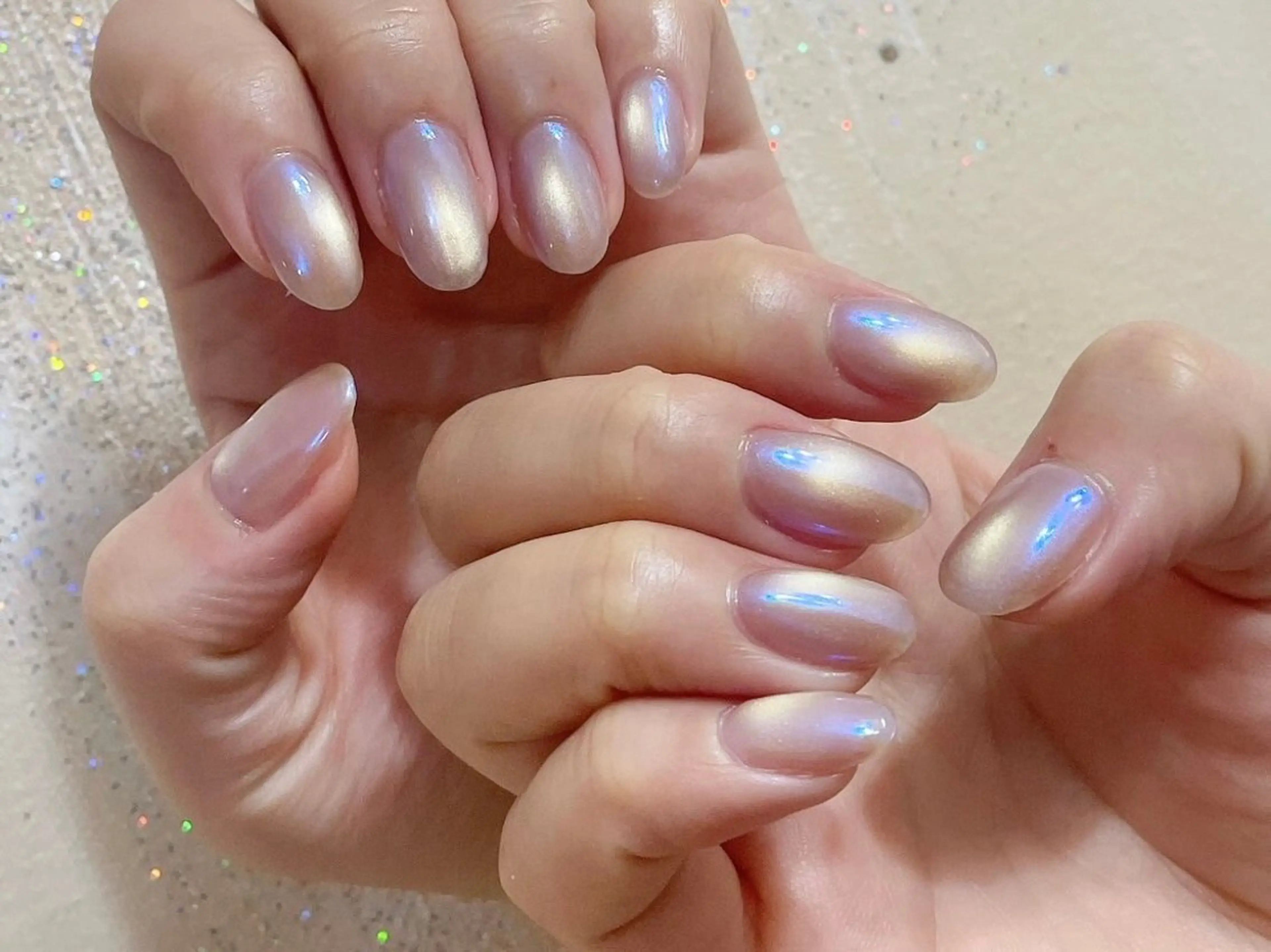 ネイル オーロラネイル フットネイル フレンチネイル ジェルネイル マグネットネイル ハンドネイル kiki nail 二子玉川のネイルデザイン