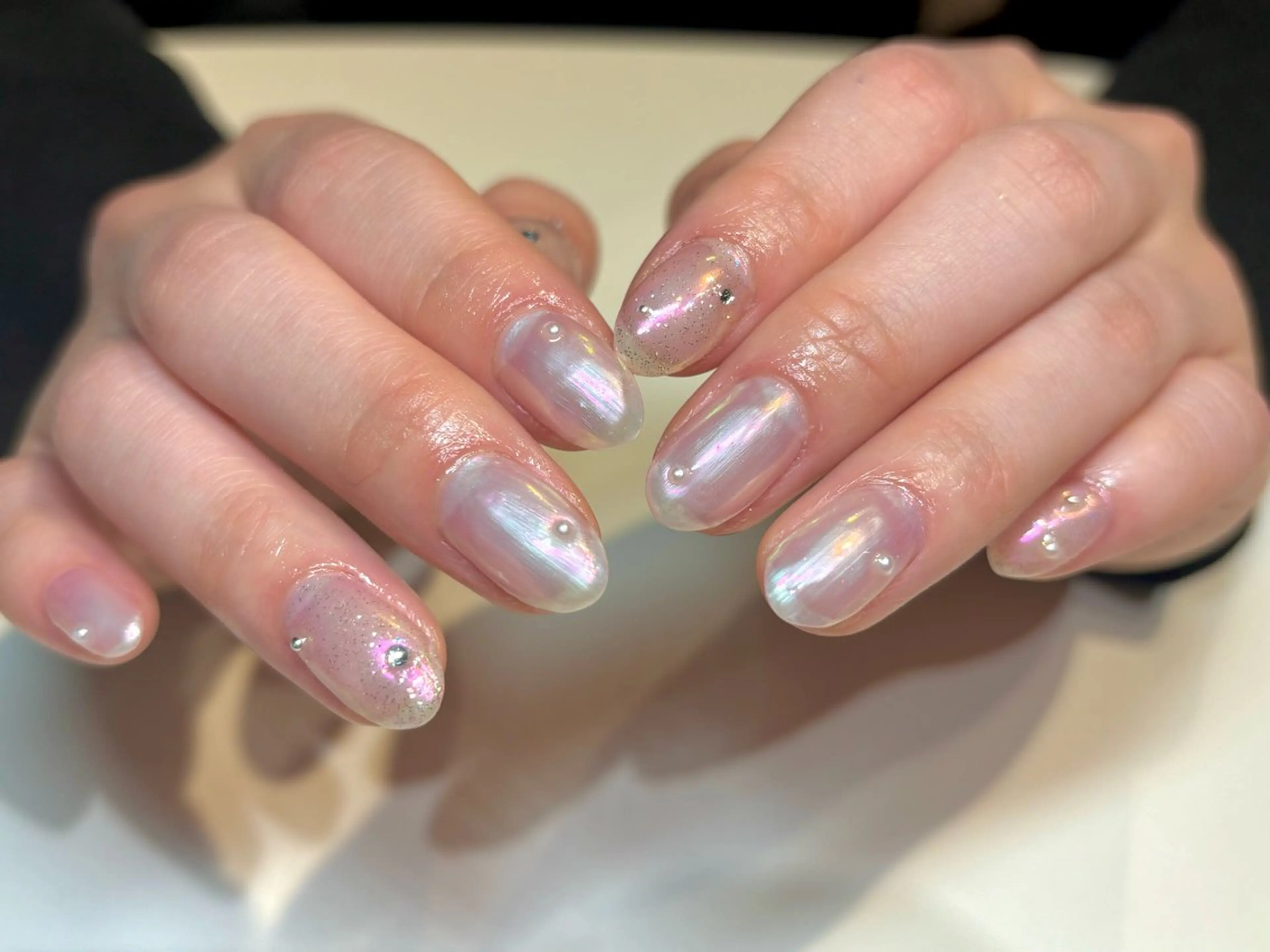 ネイル フットネイル フレンチネイル ジェルネイル グラデーション マグネットネイル ハンドネイル ヘアー.ネイル二刀流 misa🫧のヘアスタイル