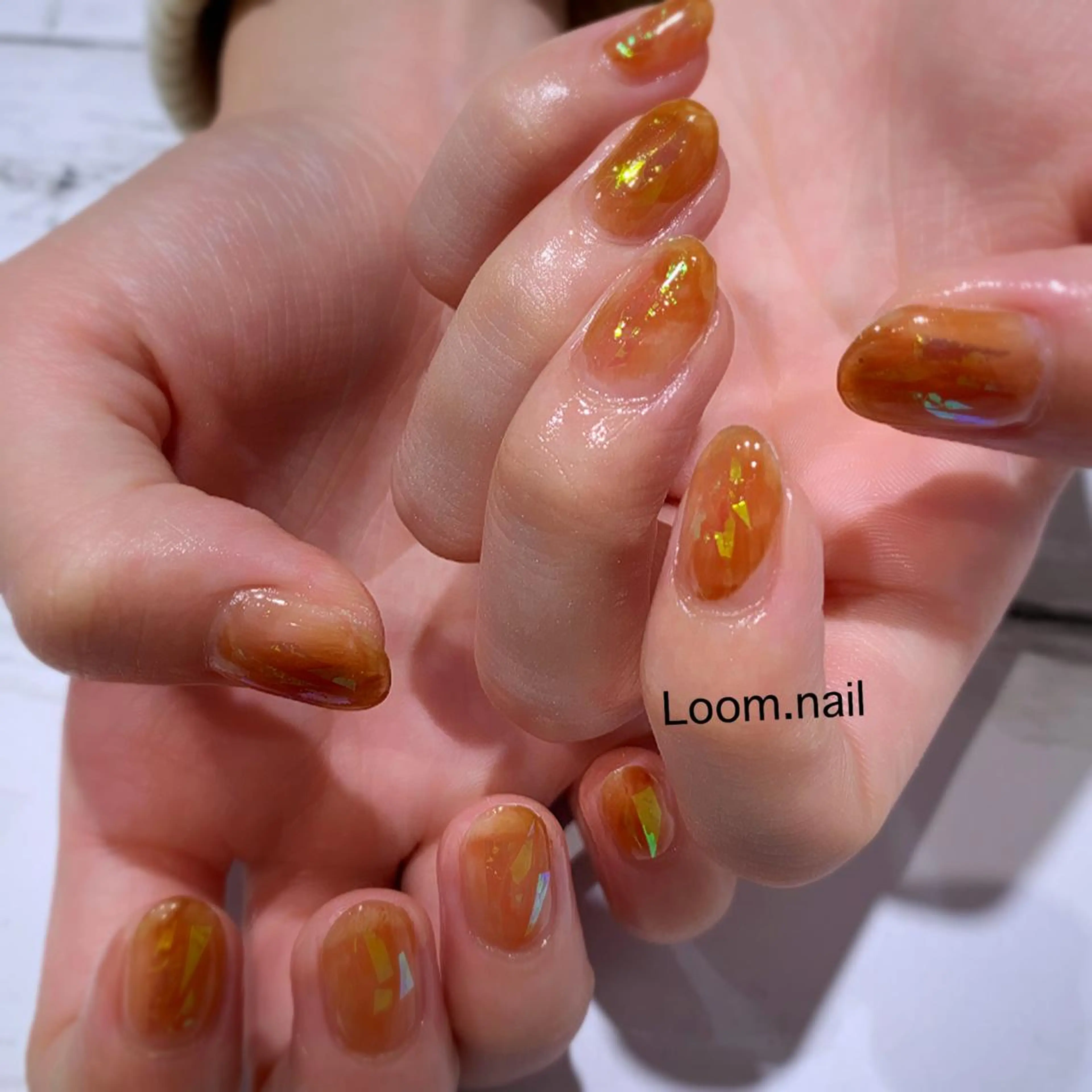 ネイル アートネイル キラキラネイル シンプルネイル Loom所属・hrd manamiのネイルデザイン