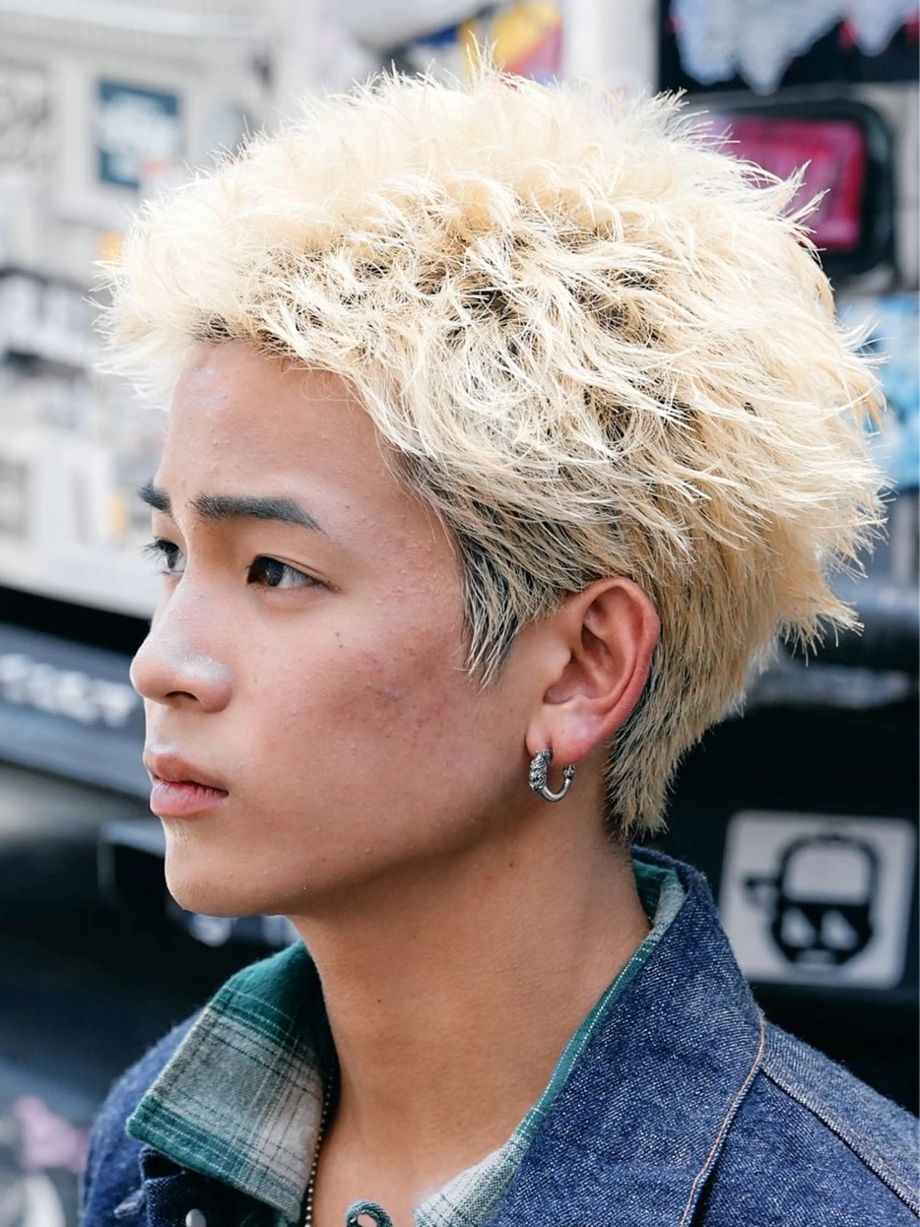 ショート カラー メンズ メンズブリーチ メンズハイトーン メンズインナーカラー 学生（メンズ向け） スパイキーショート fifth men's原宿所属・fifth/原宿/ シャドウパーマ/カズのヘアスタイル