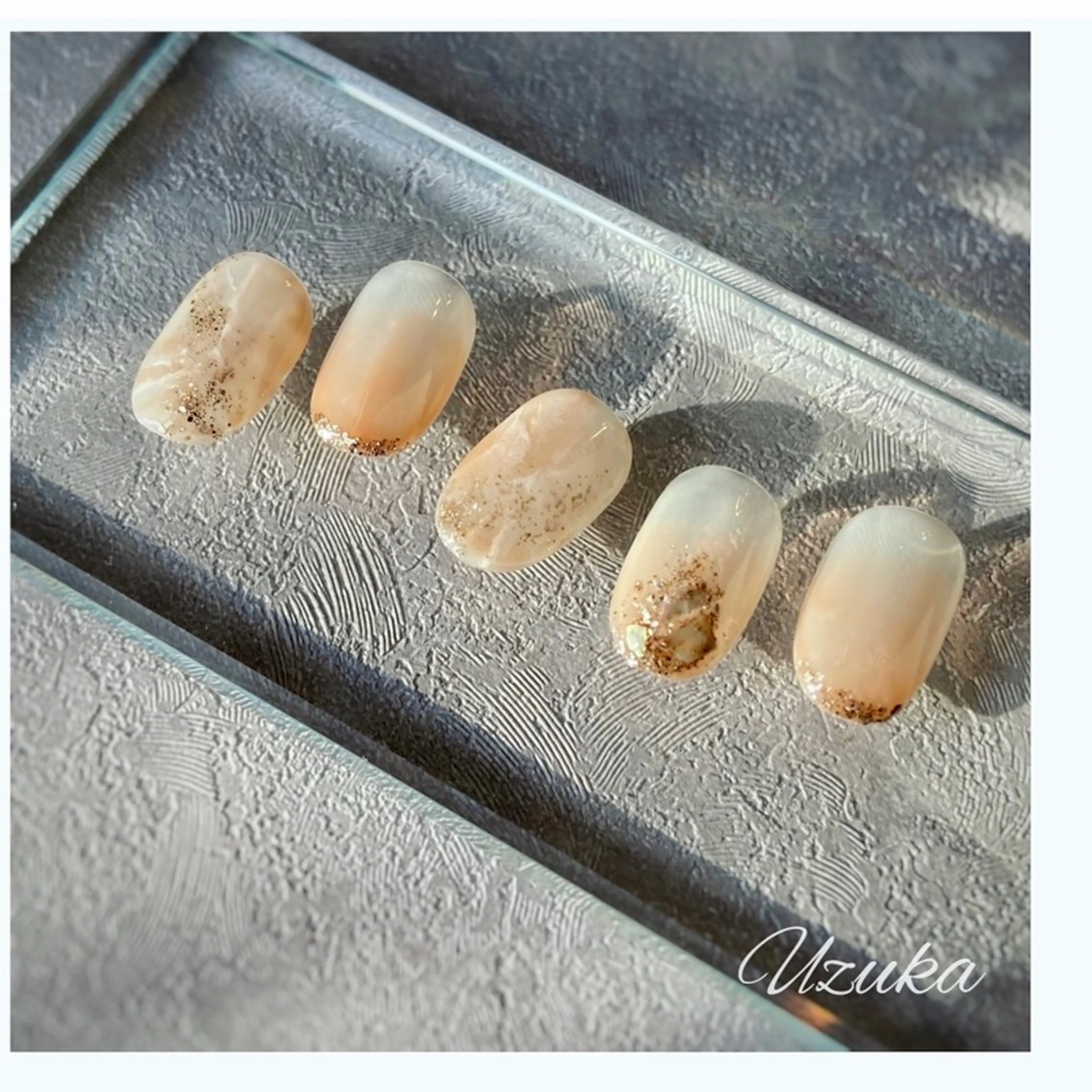 ネイル オレンジ 【 enn 】 Uzuka Yukaのネイルデザイン