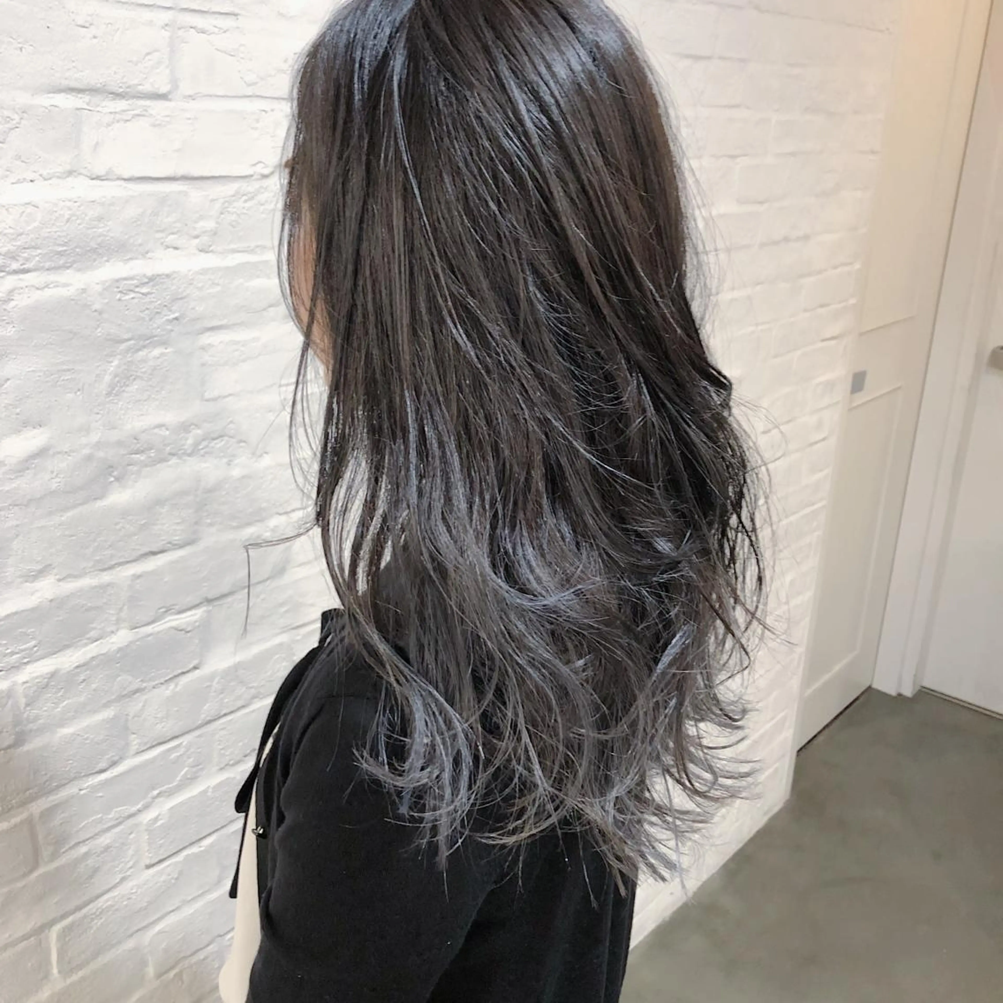 ロング カラー グラデーションカラー ネイビーカラー 似合わせ専門美容師 なかじまのヘアスタイル