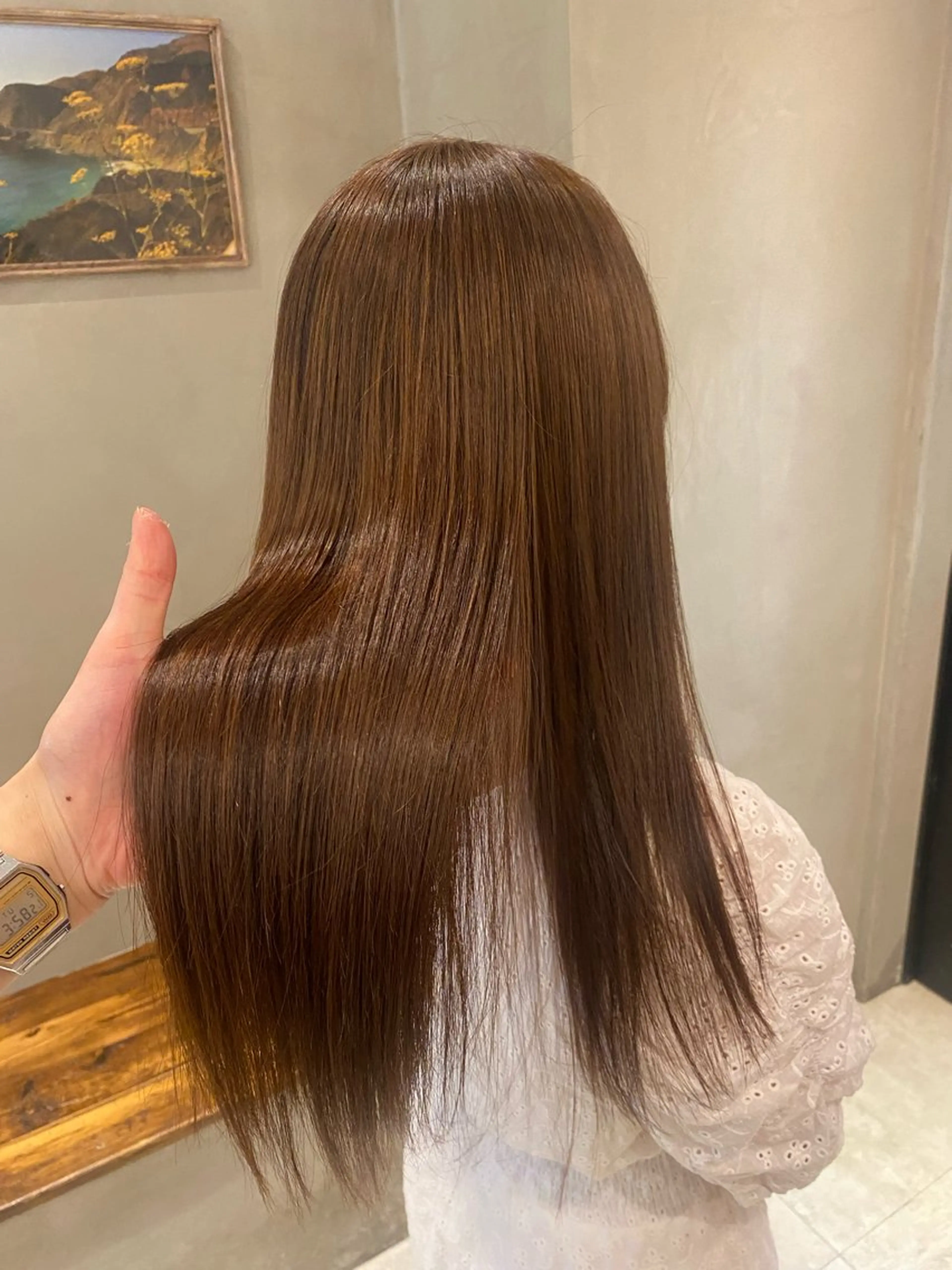 セミロング カット ヘアカラー トリートメント 顔周りcut・ご相談 ＝新宿しずく🇰🇷のヘアスタイル