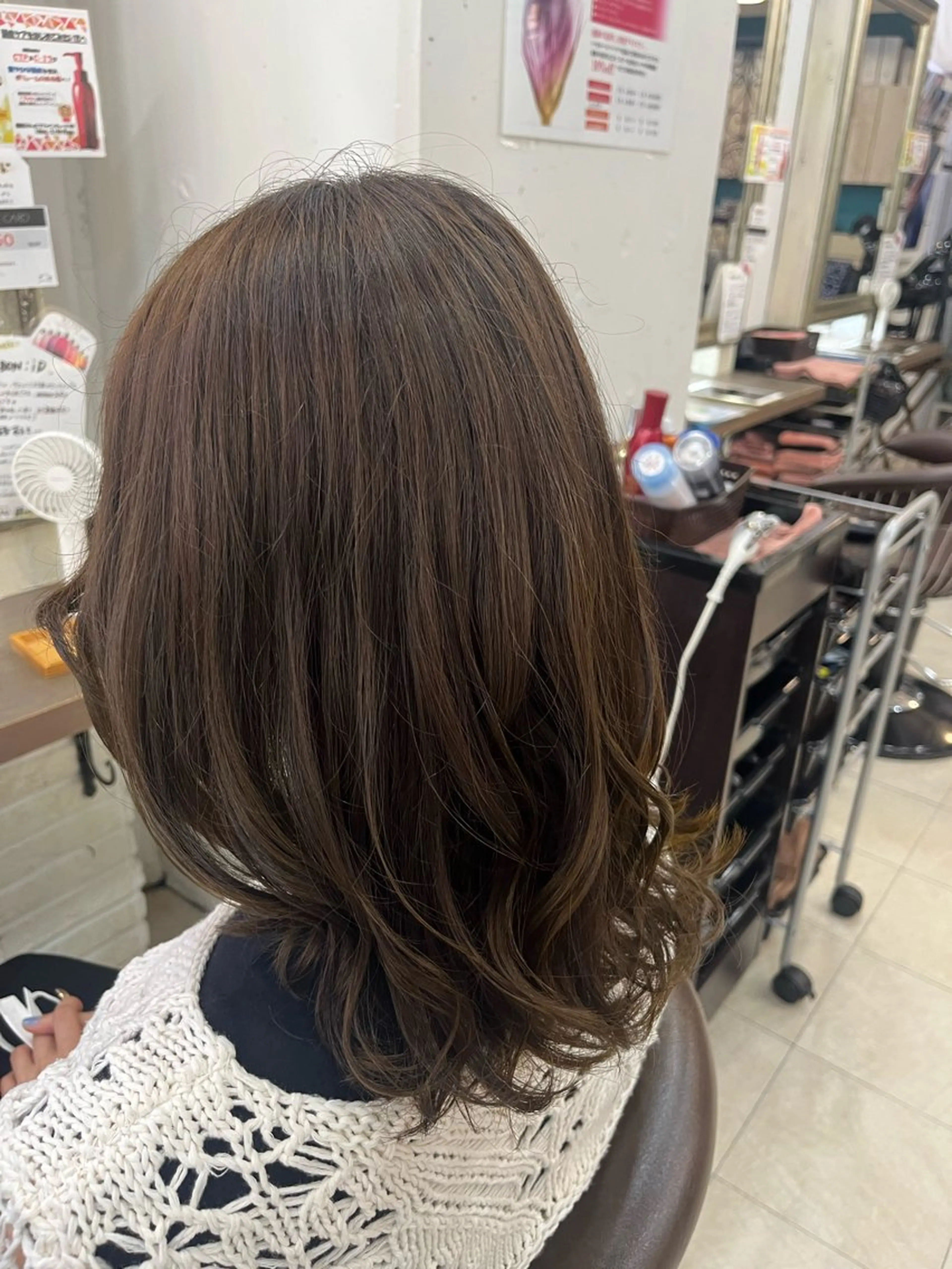 セミロング カラー 兒玉/透明感カラー 髪質改善のヘアスタイル