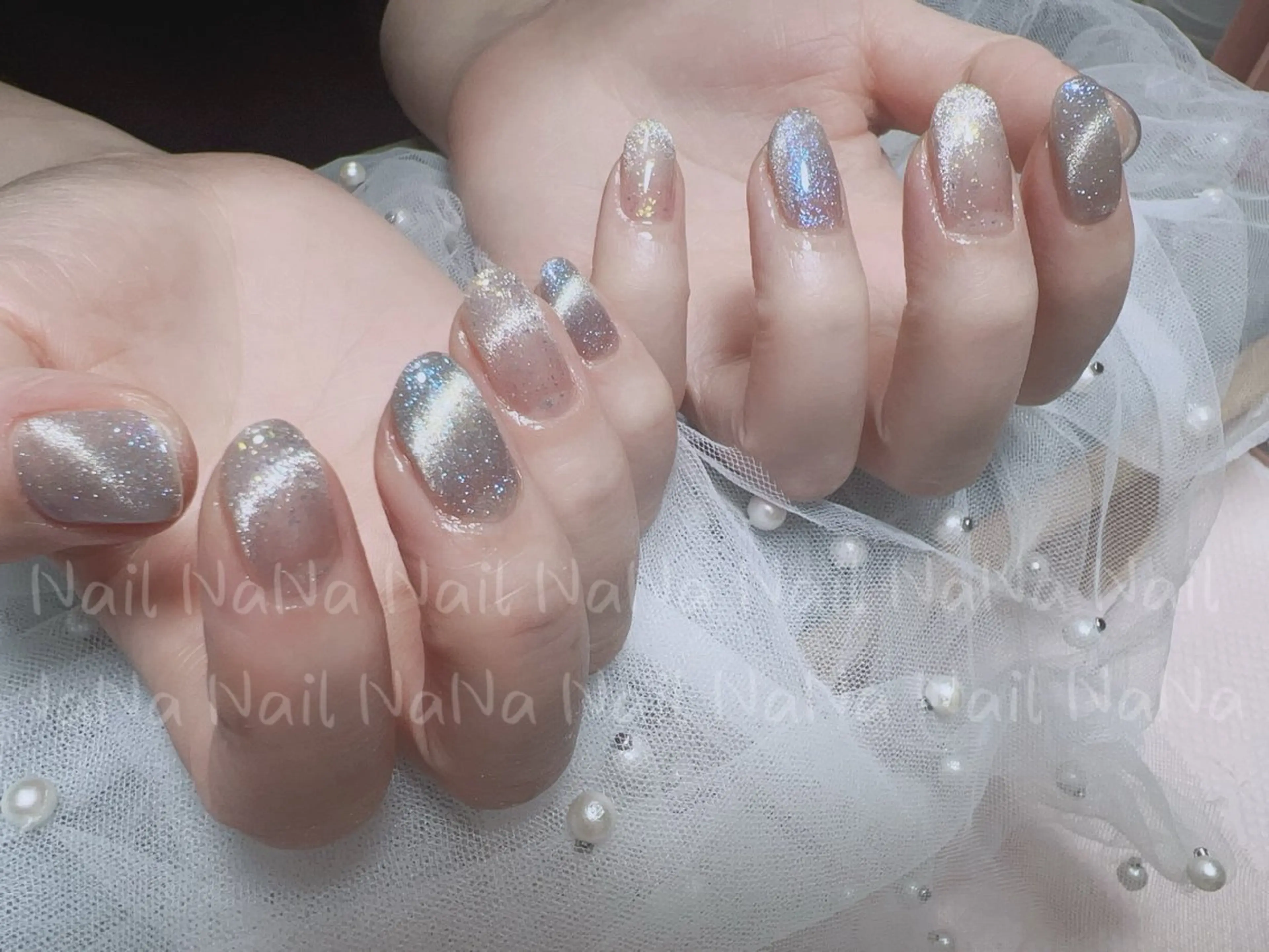 ネイル フレンチネイル マグネットネイル マグネットフレンチ ハンドネイル Nail NaNaのネイルデザイン