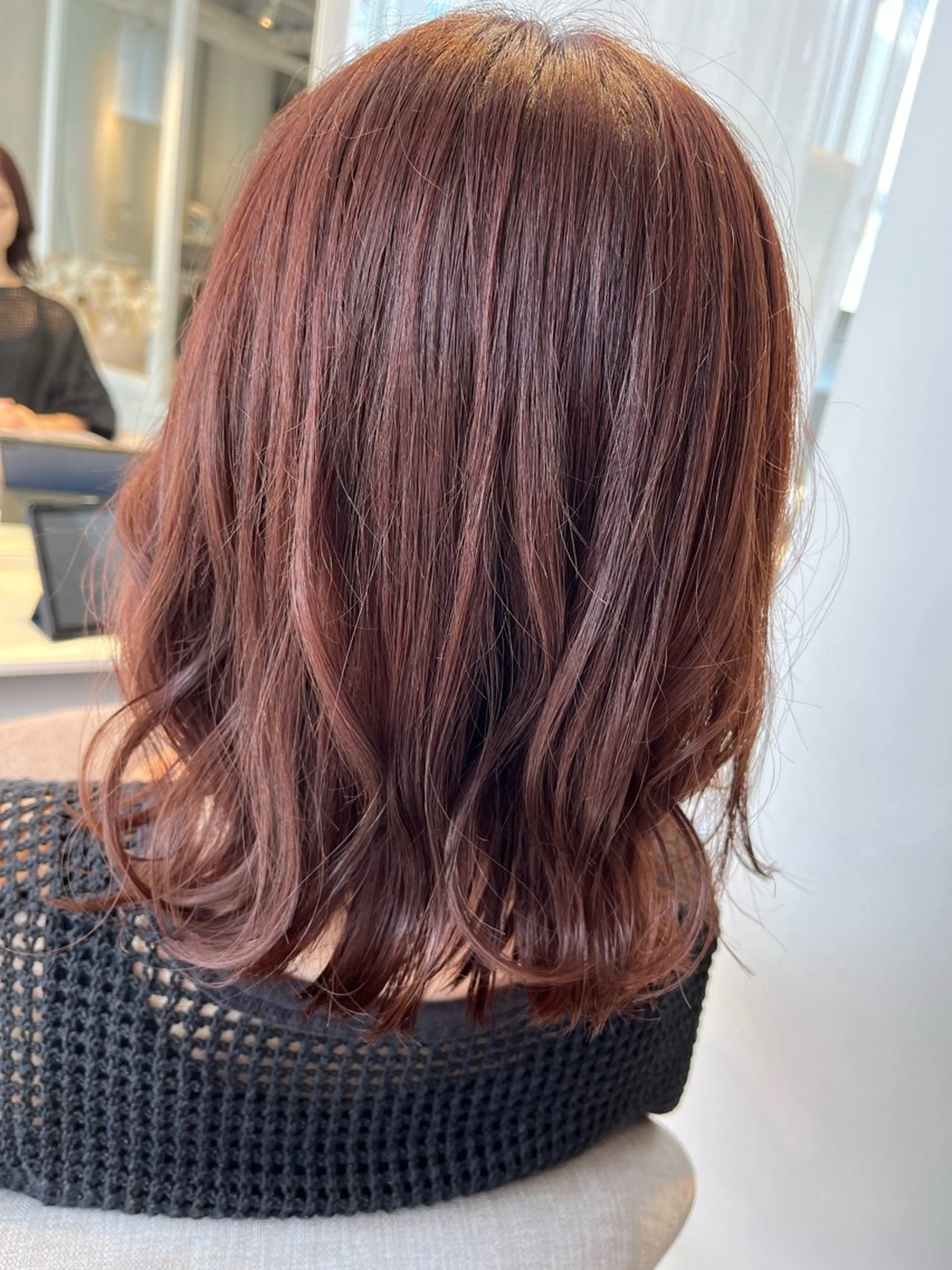 ミディアム カット ヘアカラー ボブ/レイヤー/ 茉莉花のヘアスタイル