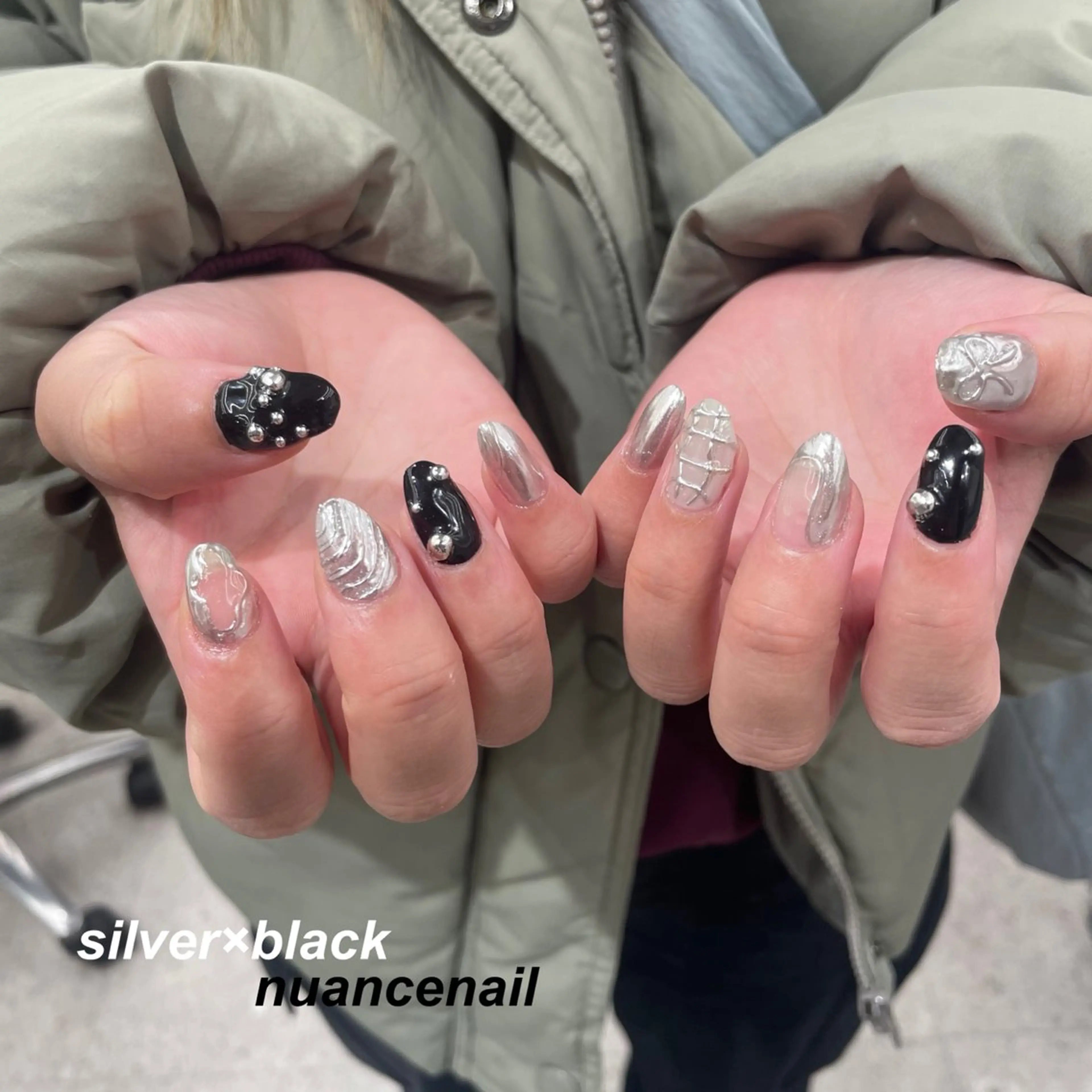 ネイル 🫧飛山琉桜/二条 ネイルアート/束感のマツエク・マツパデザイン