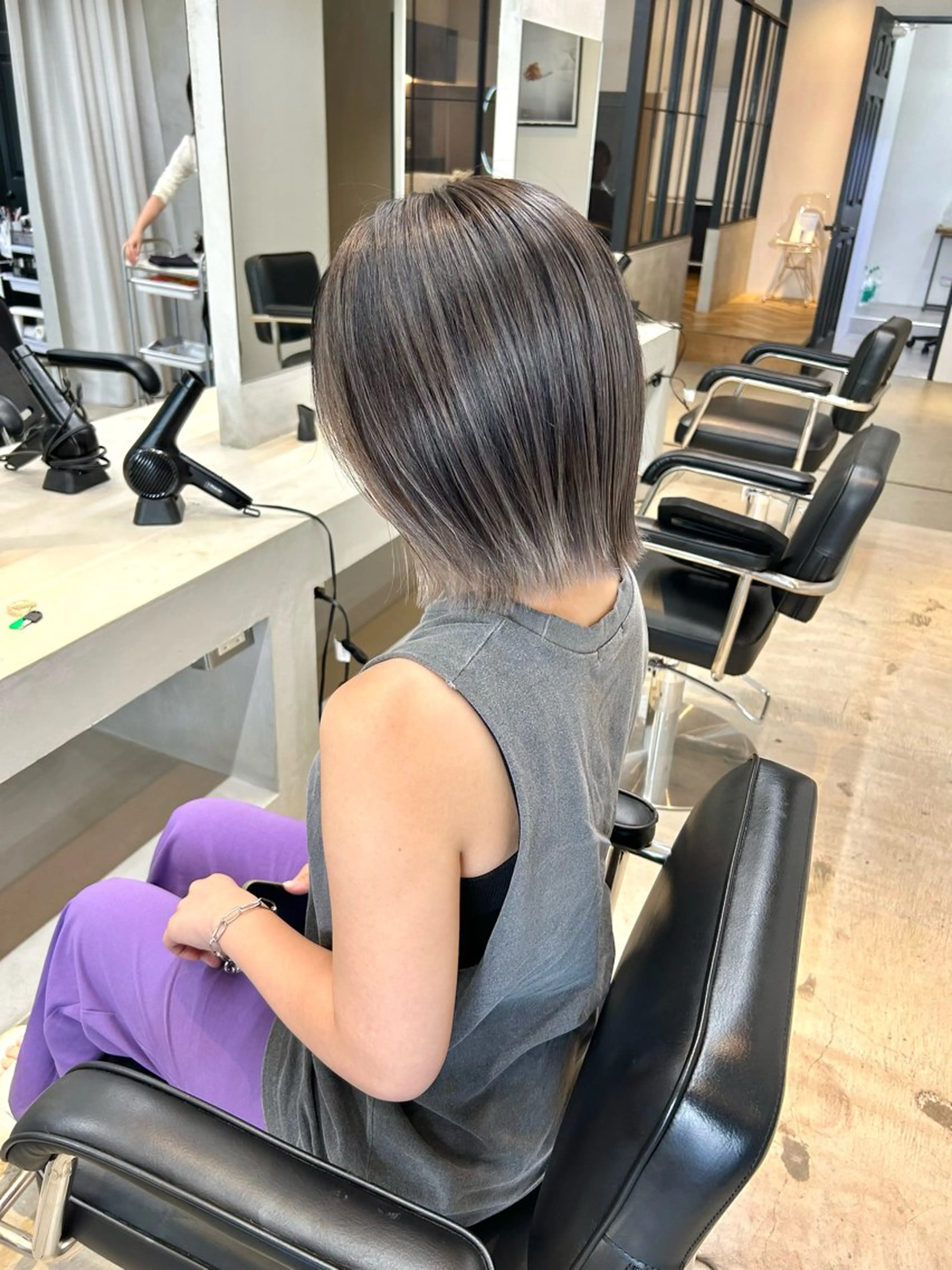 ミディアム カラー ヘアカラー mood tatemachiのヘアスタイル