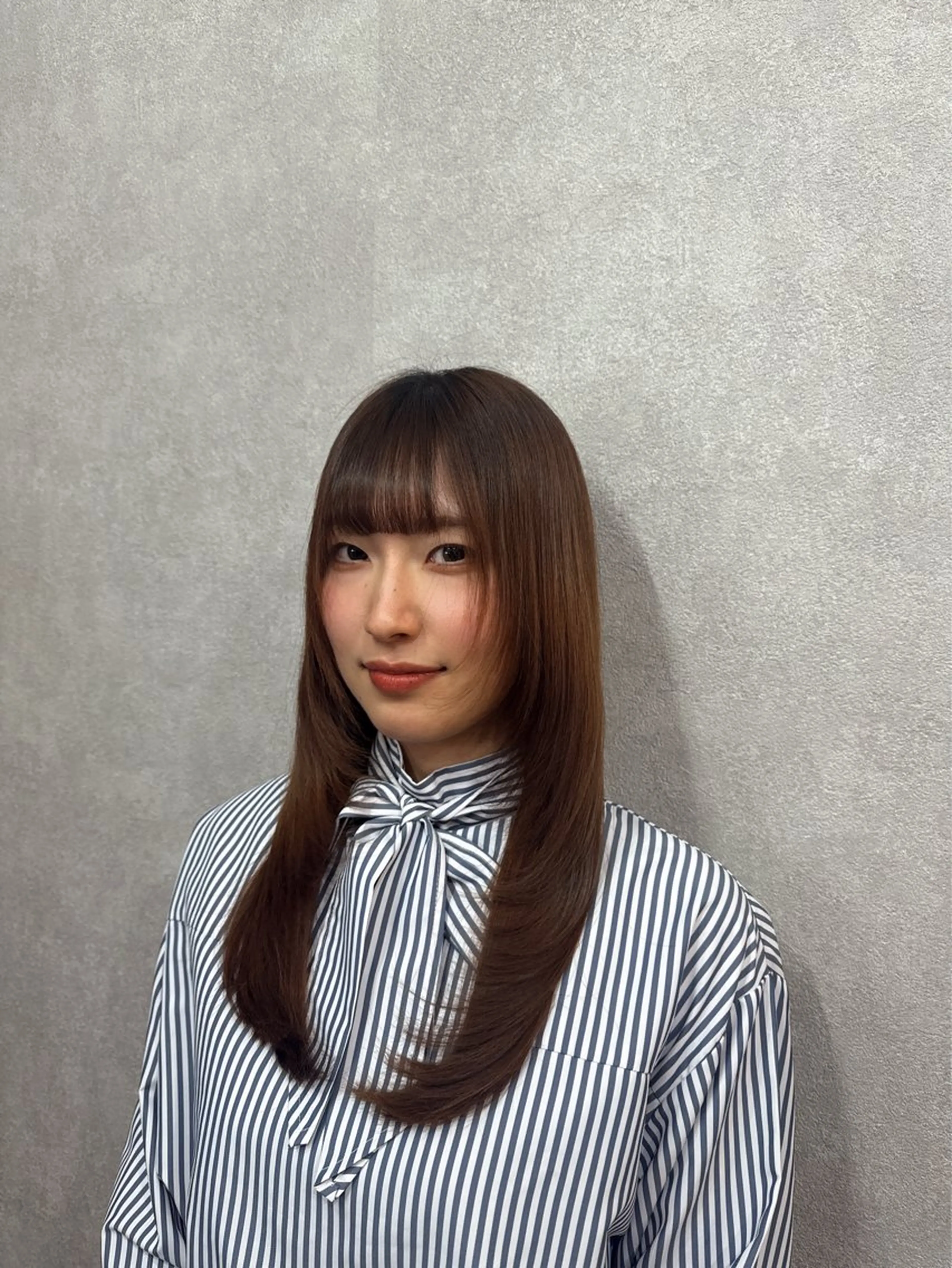 セミロング カット 縮毛矯正 暖色カラー🤎Red Neo　meiのヘアスタイル