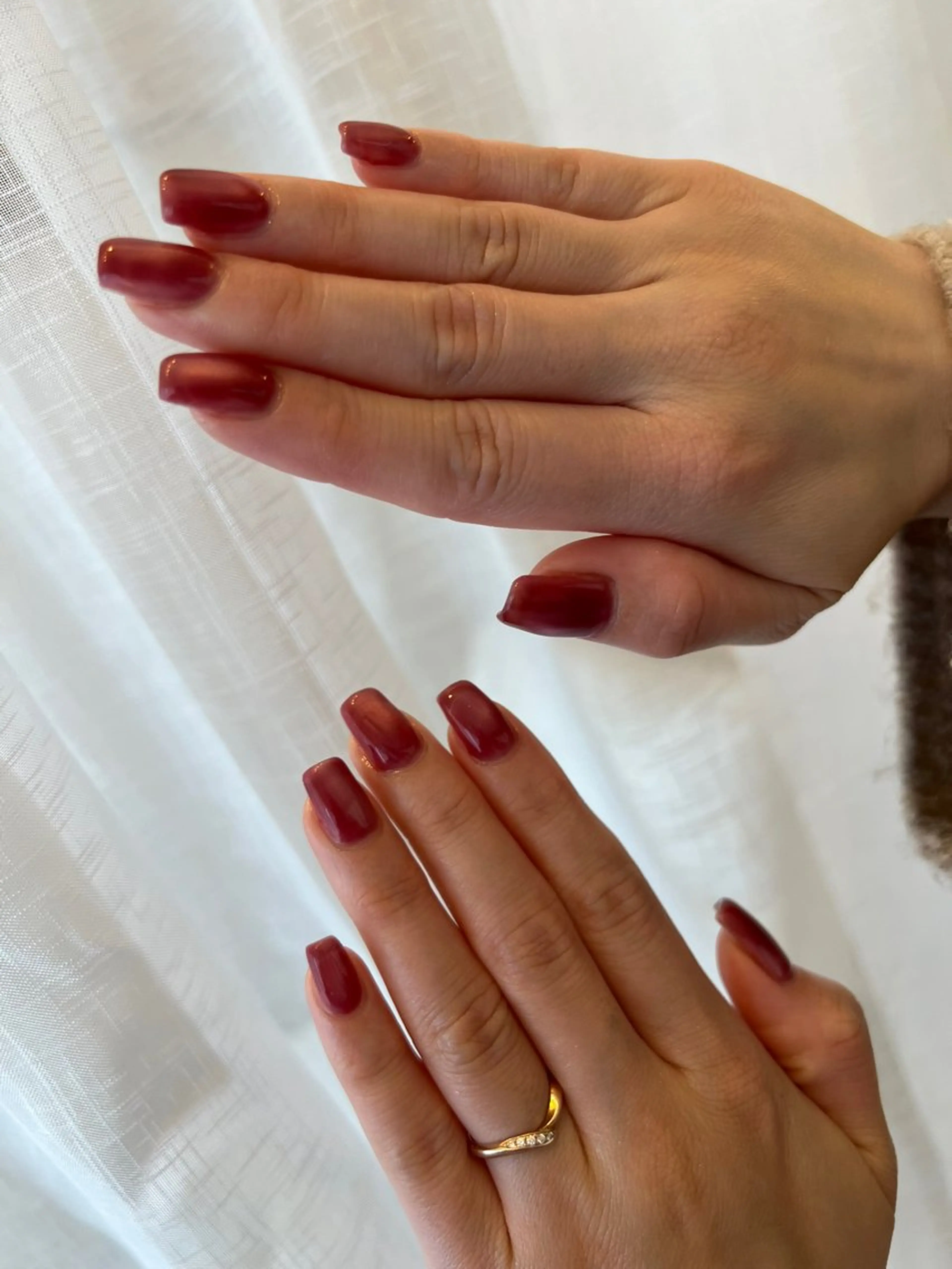 ネイル ワンカラーネイル 赤色 CHER NAIL(シェルネイル)所属・cher loydのネイルデザイン