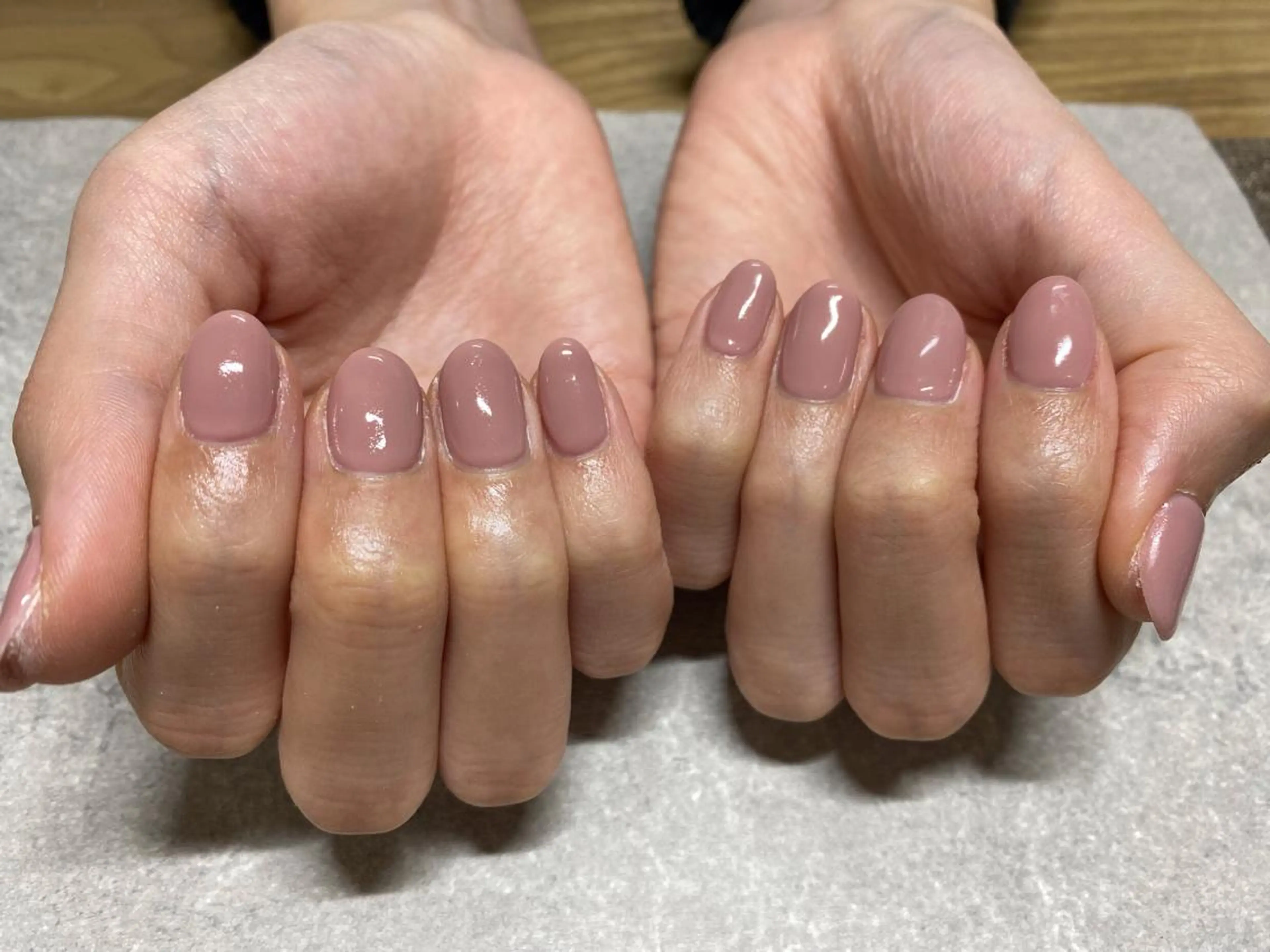 ネイル ワンカラーネイル ピンク ハンドネイル Mogu nail 二子玉川のネイルデザイン