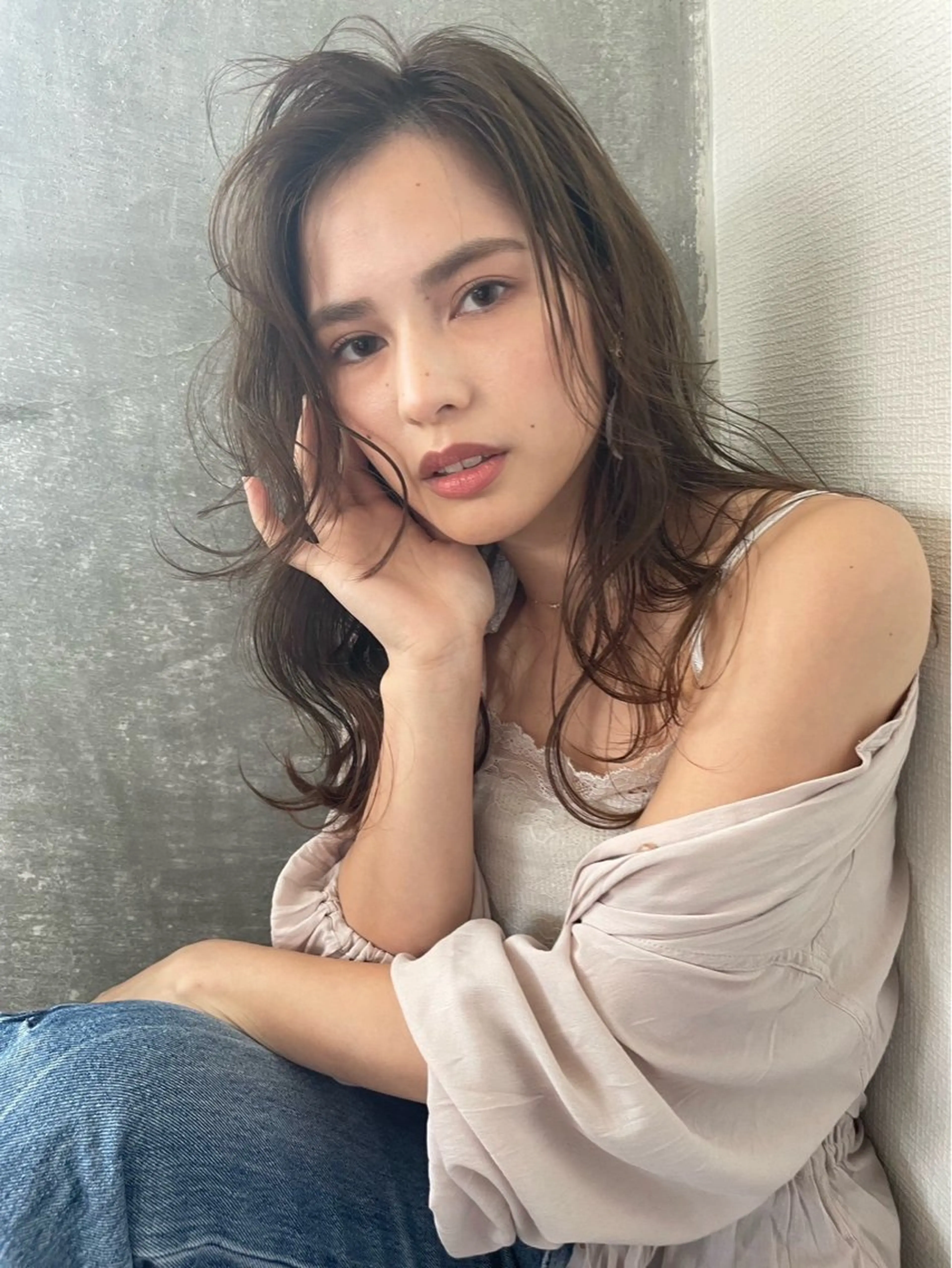 ミディアム 艶レイヤー🍊 加藤隆也のヘアスタイル