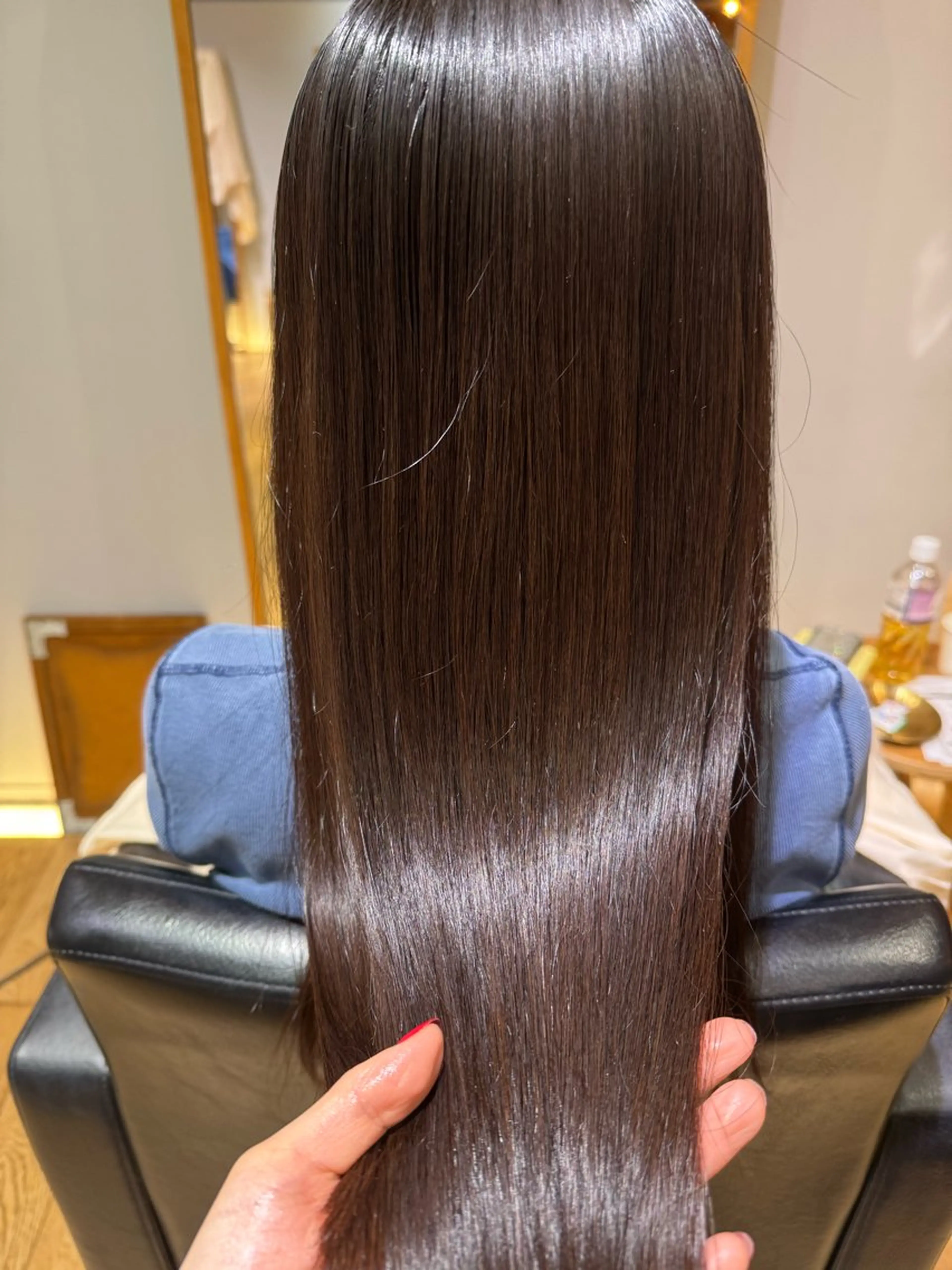 ロング パーマ 縮毛矯正 八巻星理夏 モデルさん募集中のヘアスタイル