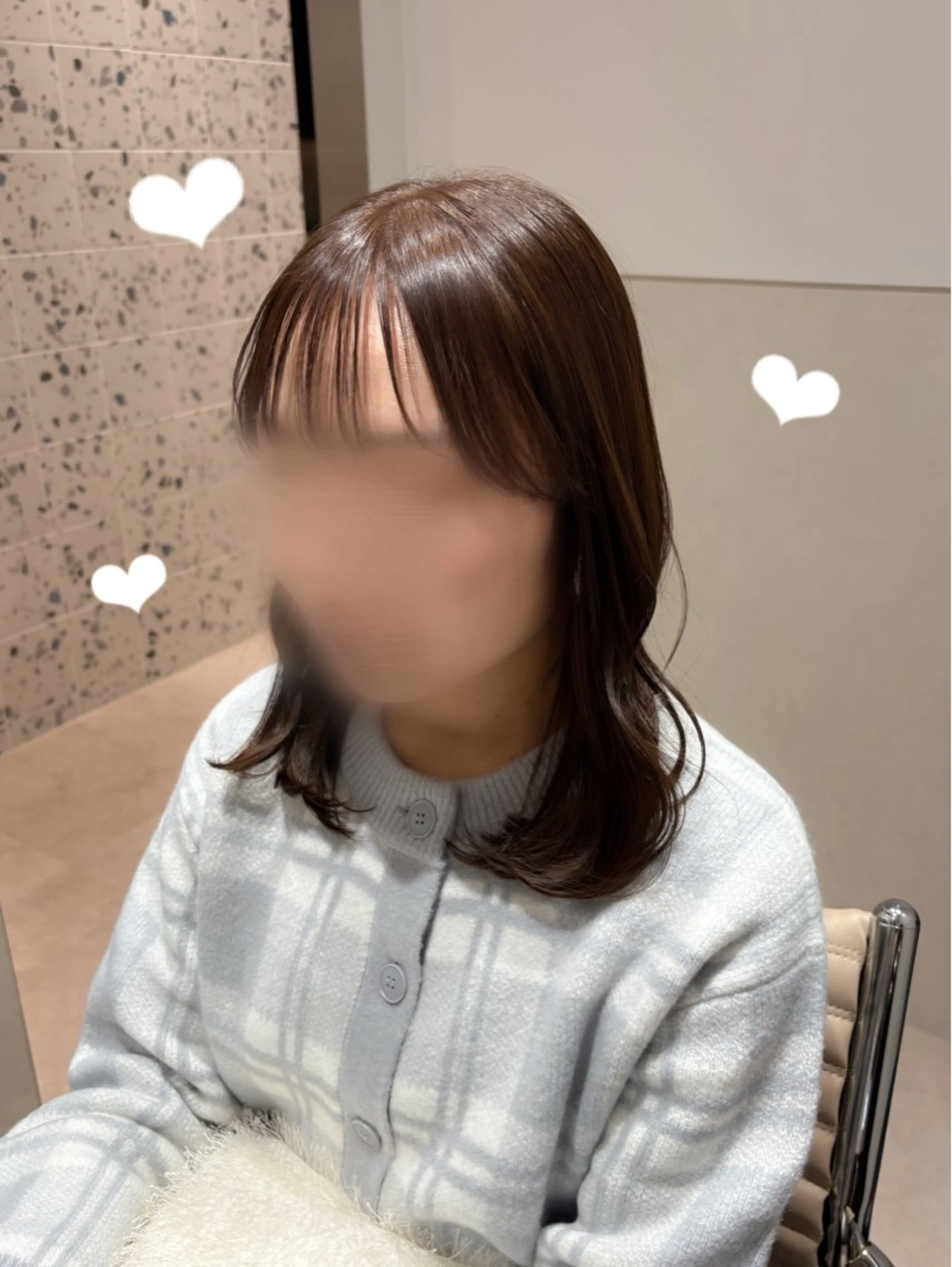 セミロング カラー 顔周りカット カット ヘアカラー トリートメント SALOWIN京都河原町suite店所属・うる艶カラー／ 髪質改善／arisaのヘアスタイル