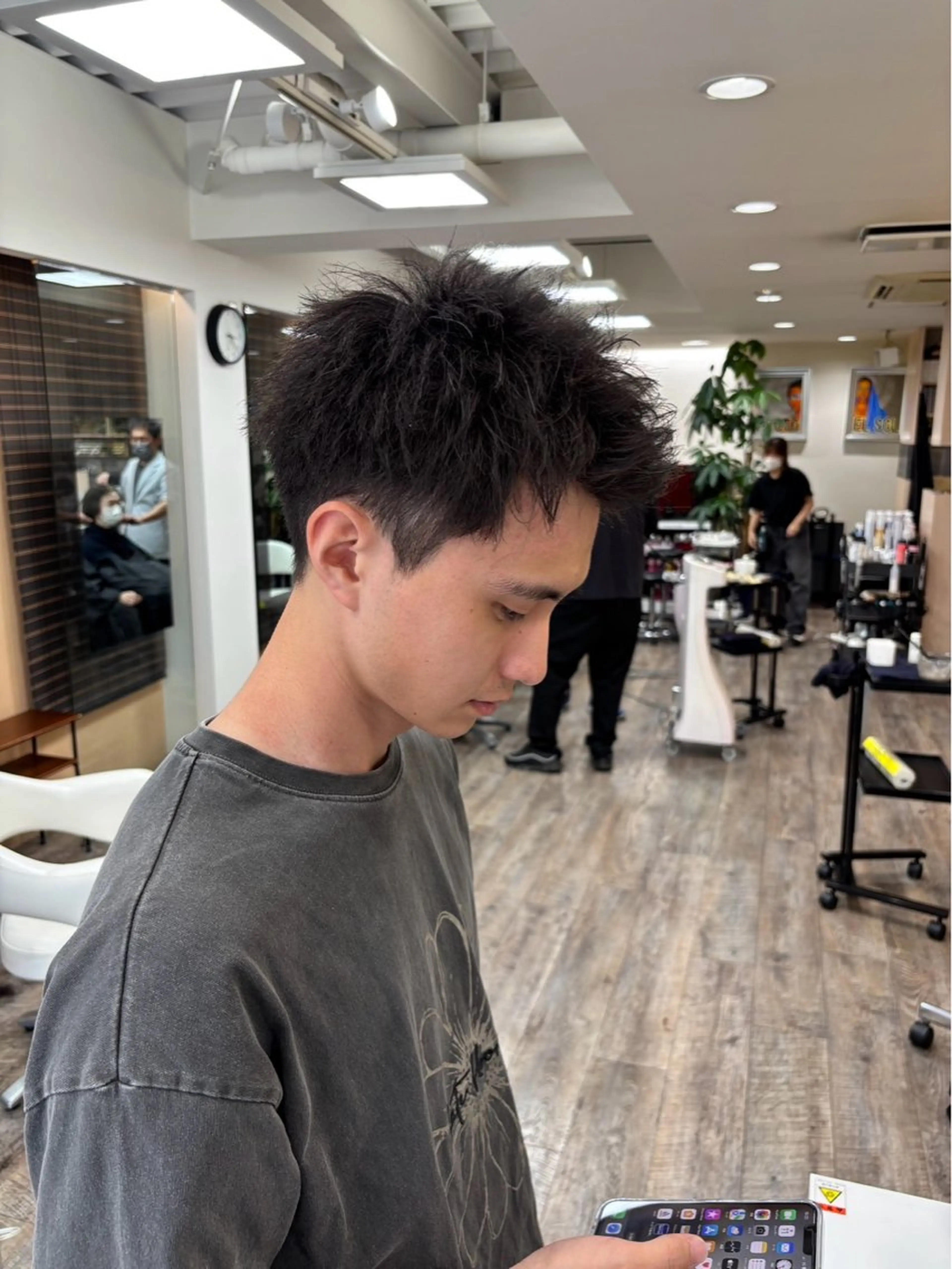 ショート パーマ メンズ 福島 諒のヘアスタイル