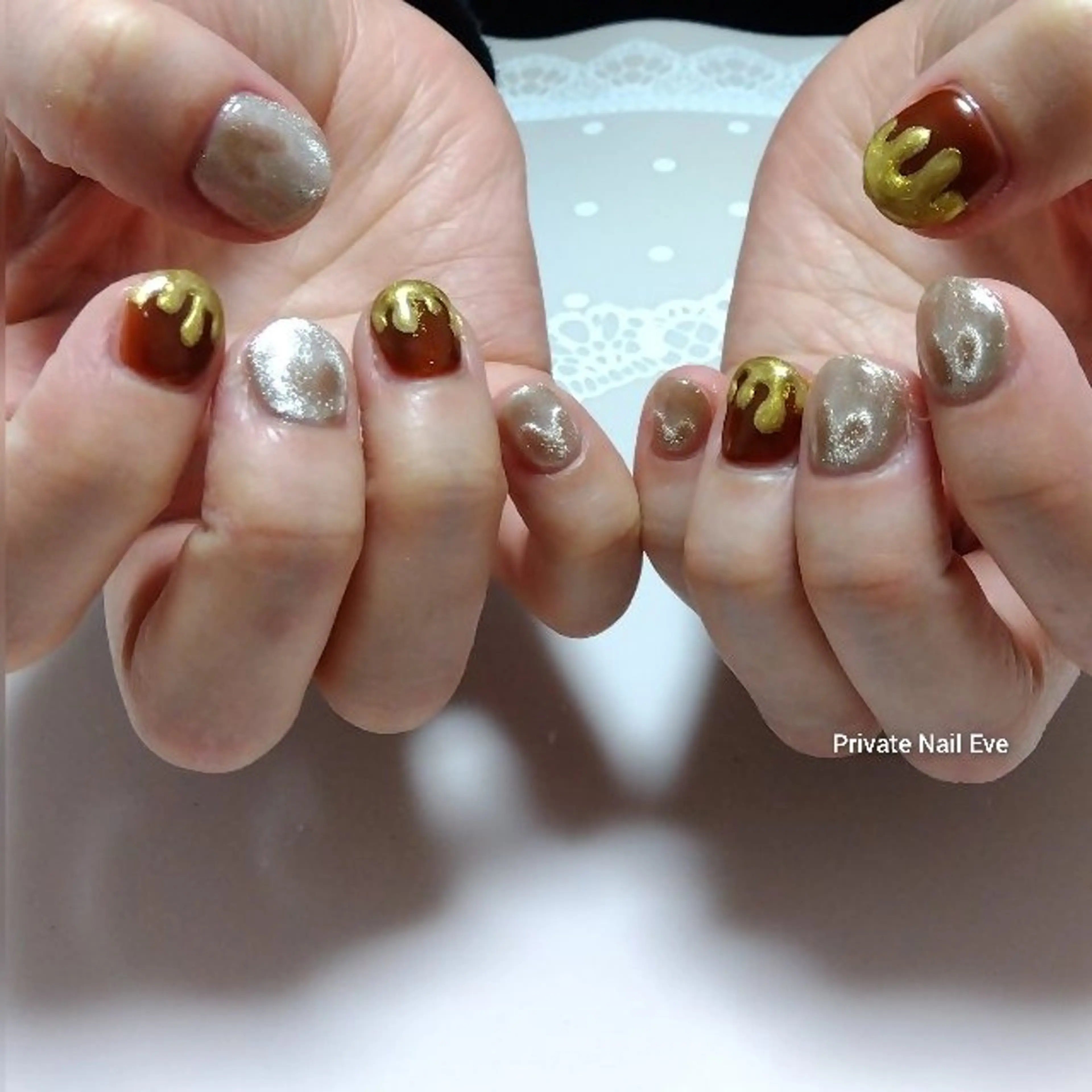 ネイル ハート マグネットネイル バレンタイン ネイル junkoのネイルデザイン