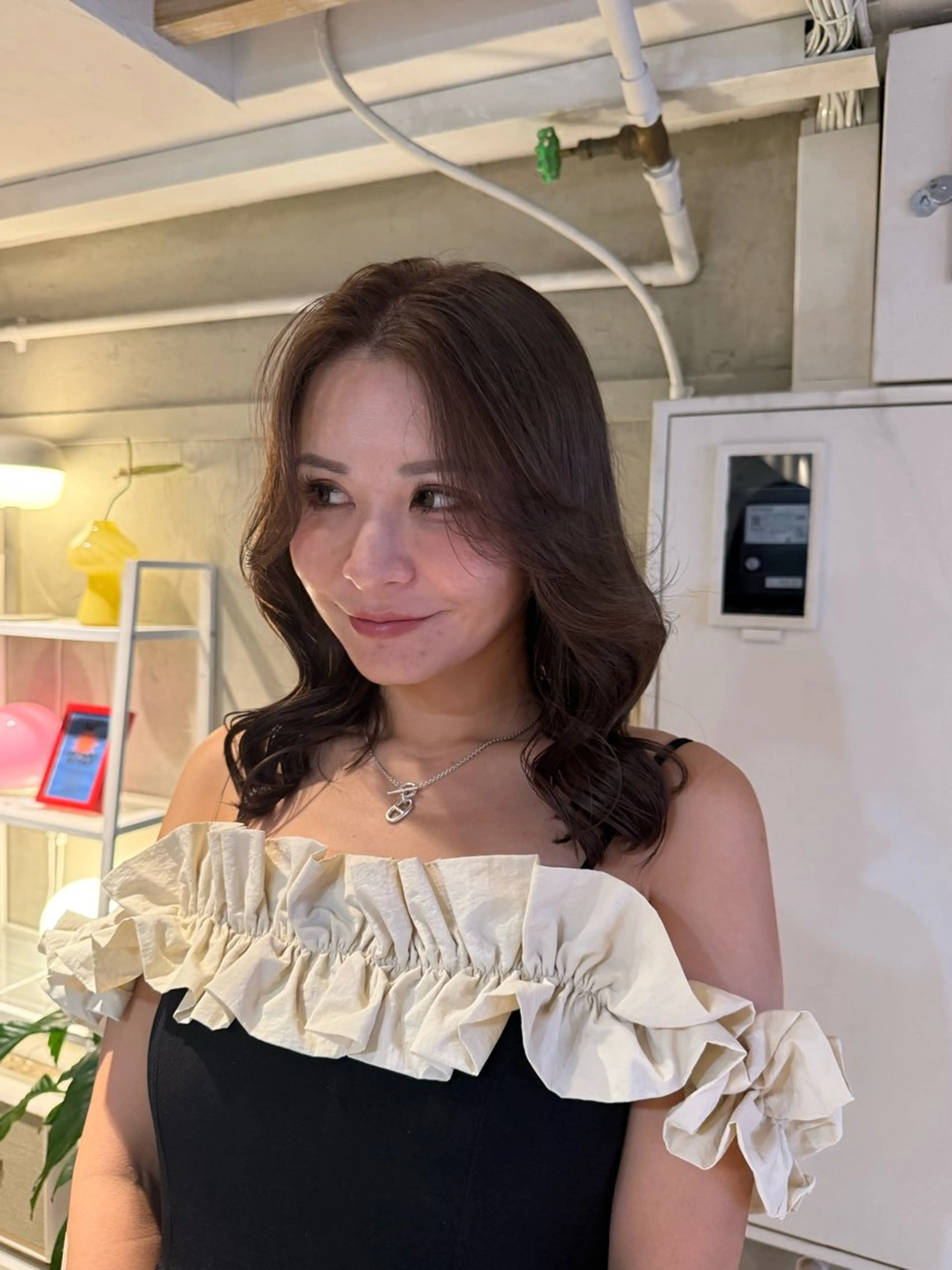 セミロング カラー ヘアアレンジ ヘアカラー トリートメント ヘアセット 海外/ハイトーン🪽 ☯️ami☯️のヘアスタイル