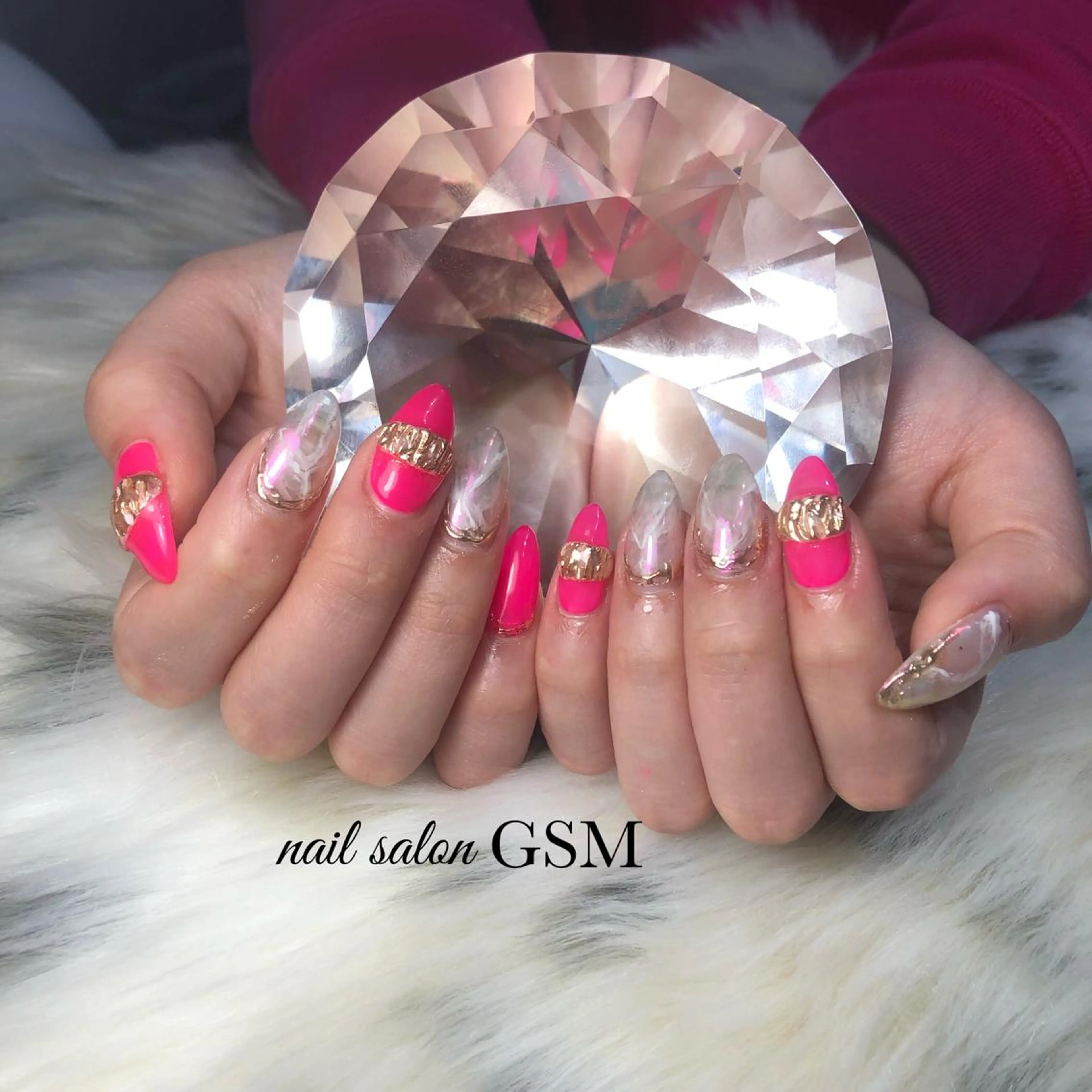 ネイル スカルプネイル ハンドネイル nail salon GSMのネイルデザイン